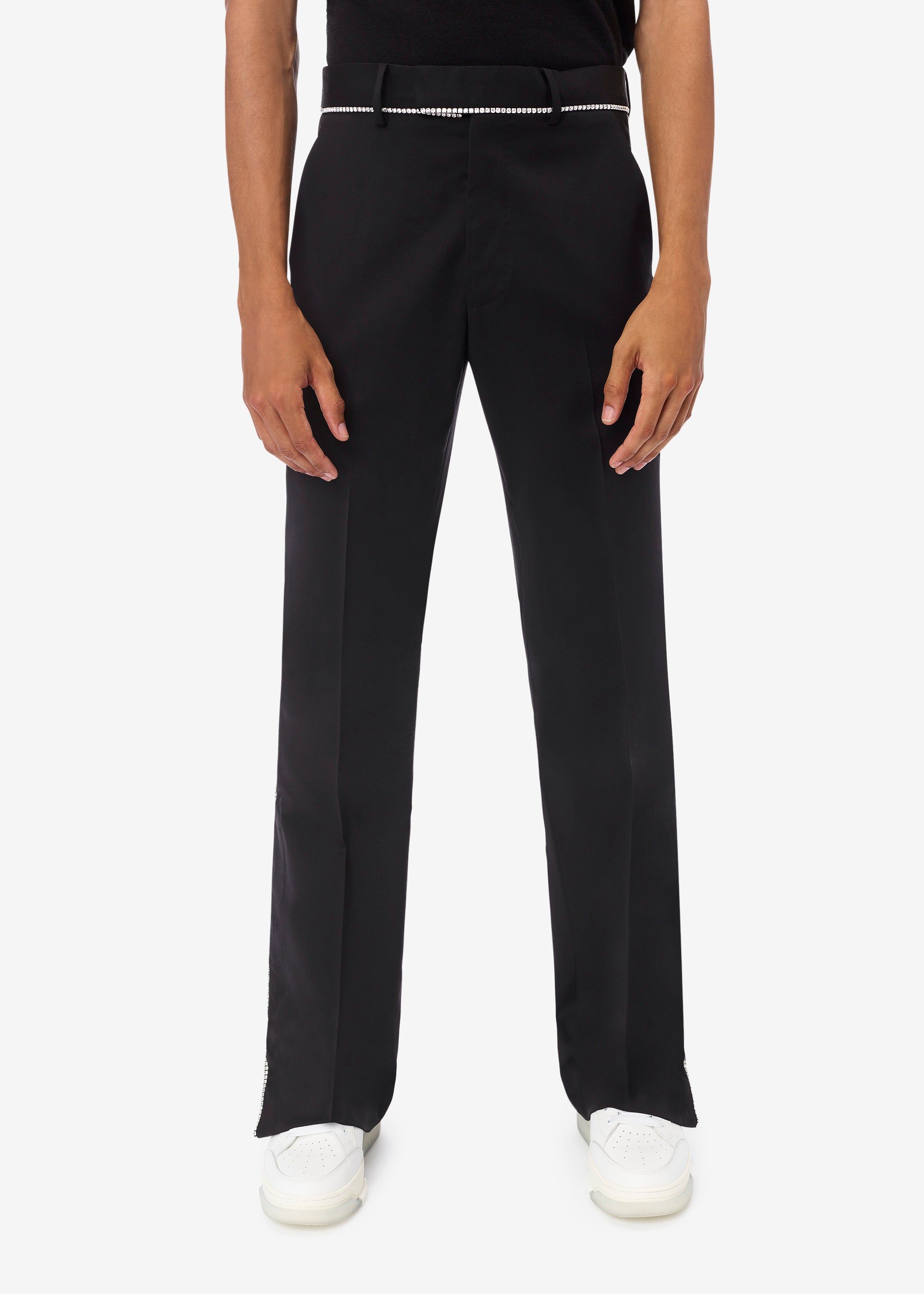 CRYSTAL TRIM TAILORED KICK FLARE - BLACK sold by AMIRI product image thumbnail 3