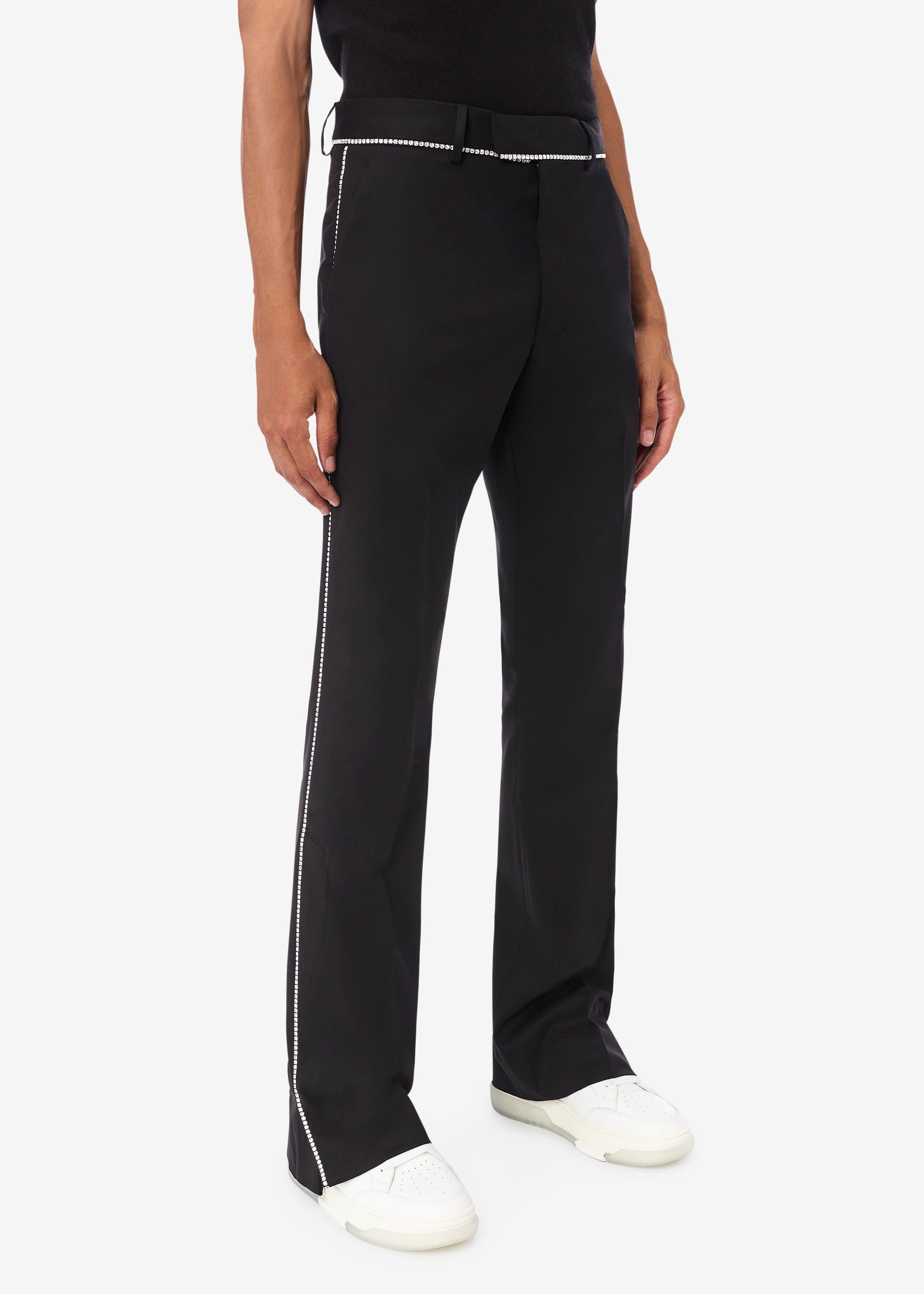 CRYSTAL TRIM TAILORED KICK FLARE - BLACK sold by AMIRI product image thumbnail 4