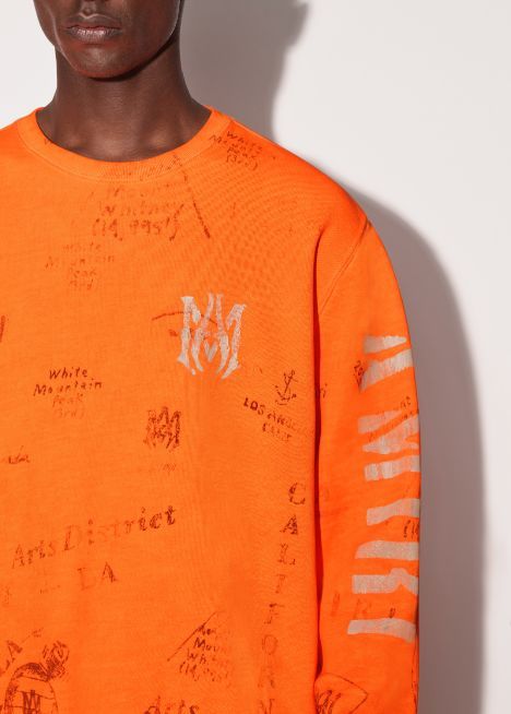 ARMY STENCIL CREW - ORANGE sold by AMIRI product image thumbnail 5