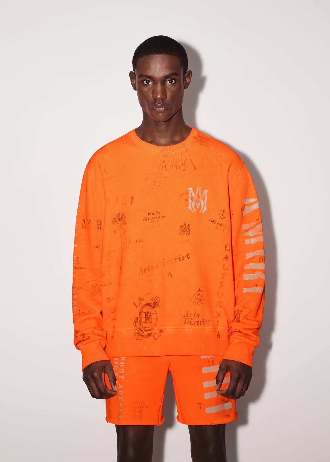 ARMY STENCIL CREW - ORANGE sold by AMIRI product image thumbnail 2