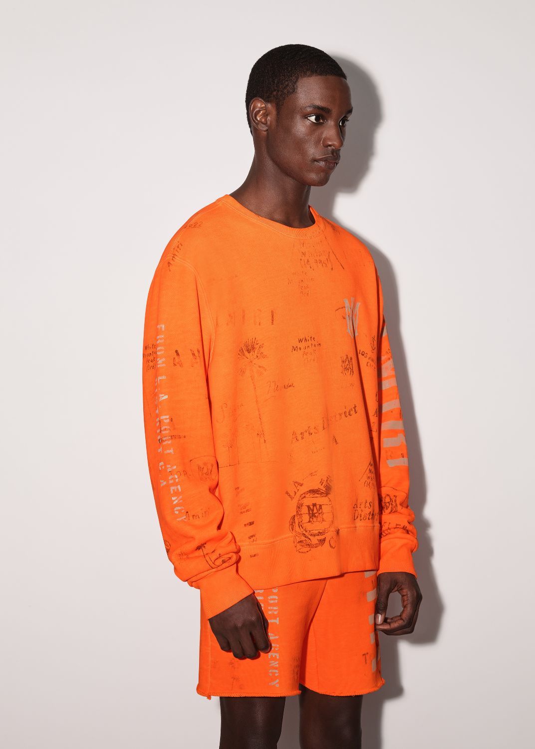 ARMY STENCIL CREW - ORANGE sold by AMIRI product image thumbnail 3