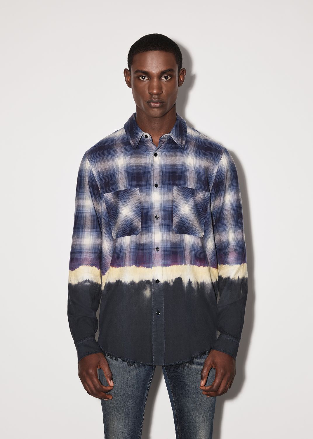 BLEACH BANDANA PLAID - BLUE sold by AMIRI product image thumbnail 2