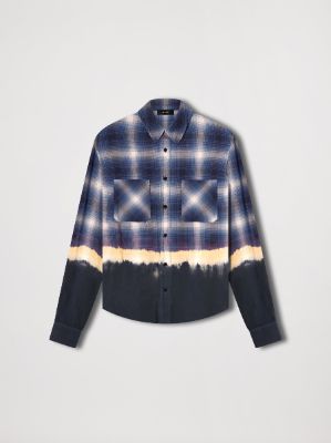 BLEACH BANDANA PLAID - BLUE made by AMIRI