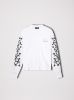AMIRI BONES LONG SLEEVE TEE - WHITE / BLACK sold by AMIRI