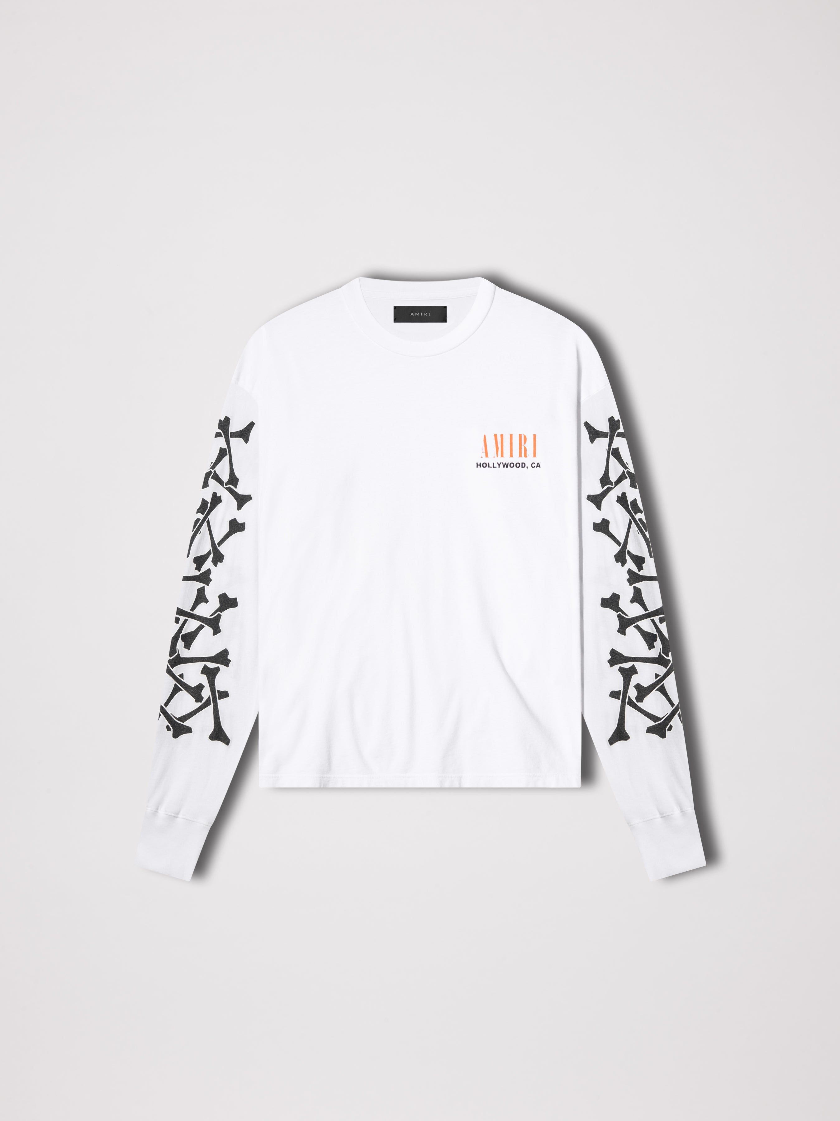 新品 AMIRI BONES STACKED LONG SLEEVE TEE S BONES STACKED LONG SLEEVE TEE - Red | AMIRI