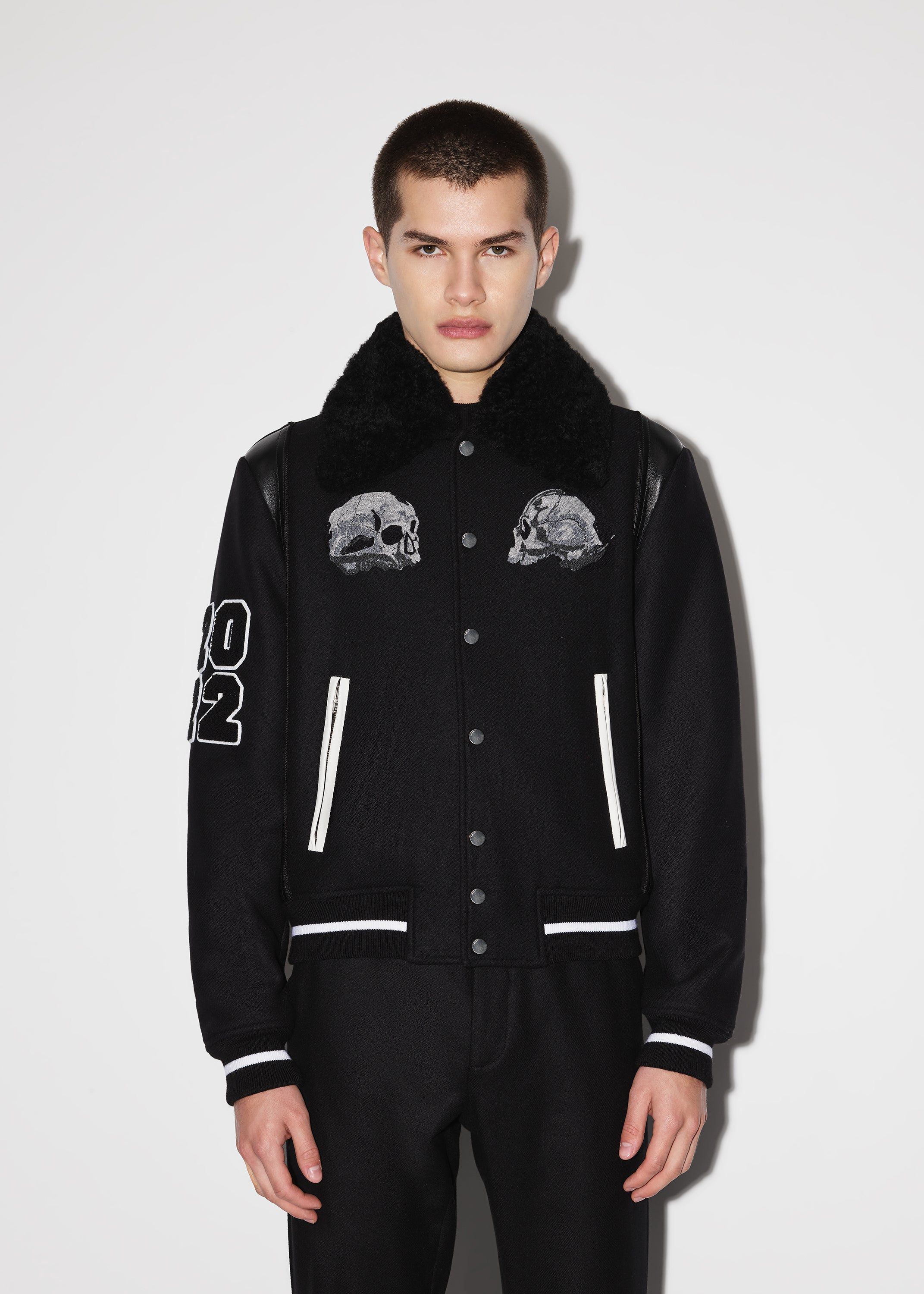 WES LANG AMIRI SKULL VARSITY - BLACK sold by AMIRI product image thumbnail 2