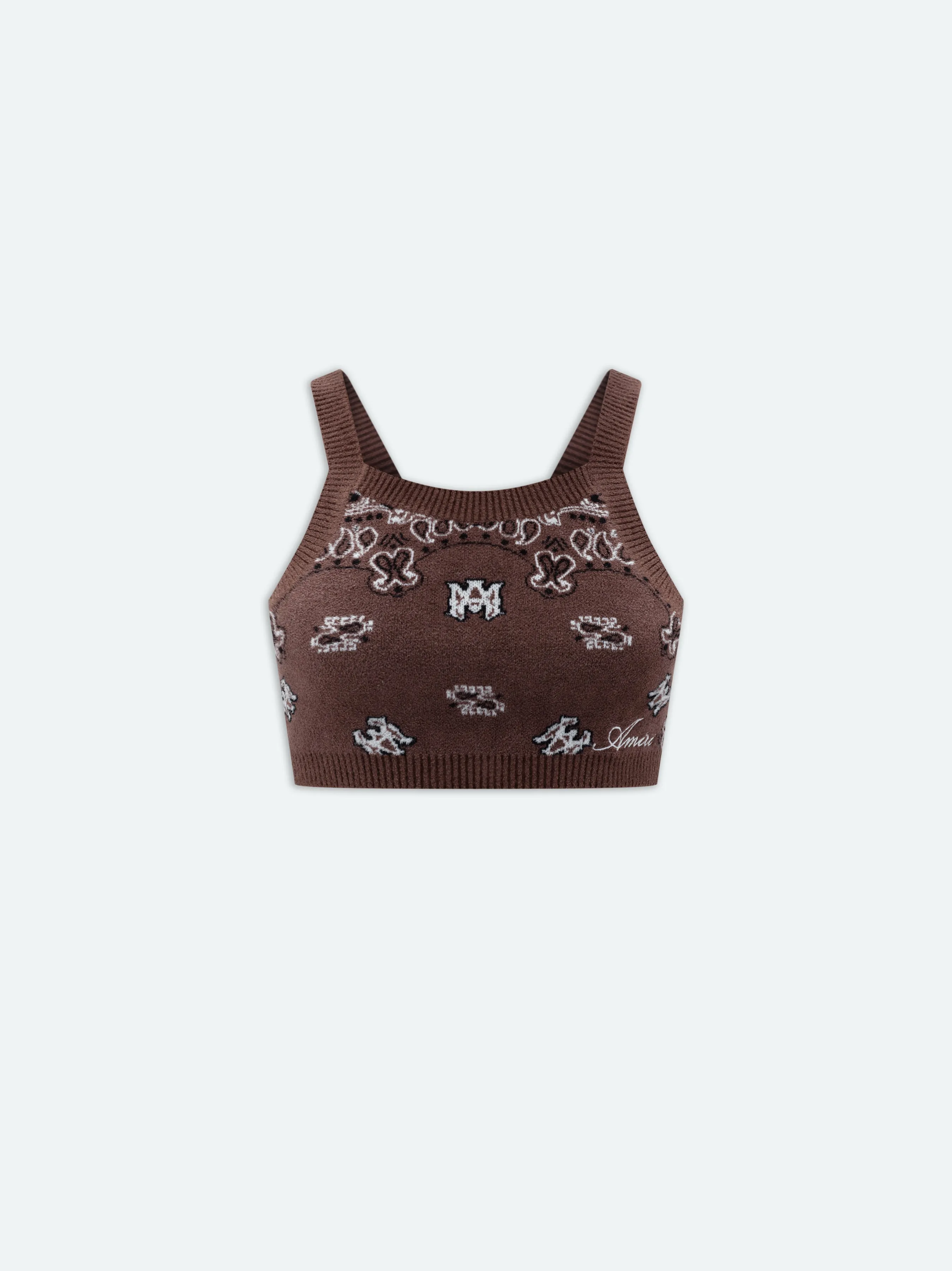 WOMEN - BANDANA CROPPED TANK - Brown sold by AMIRI