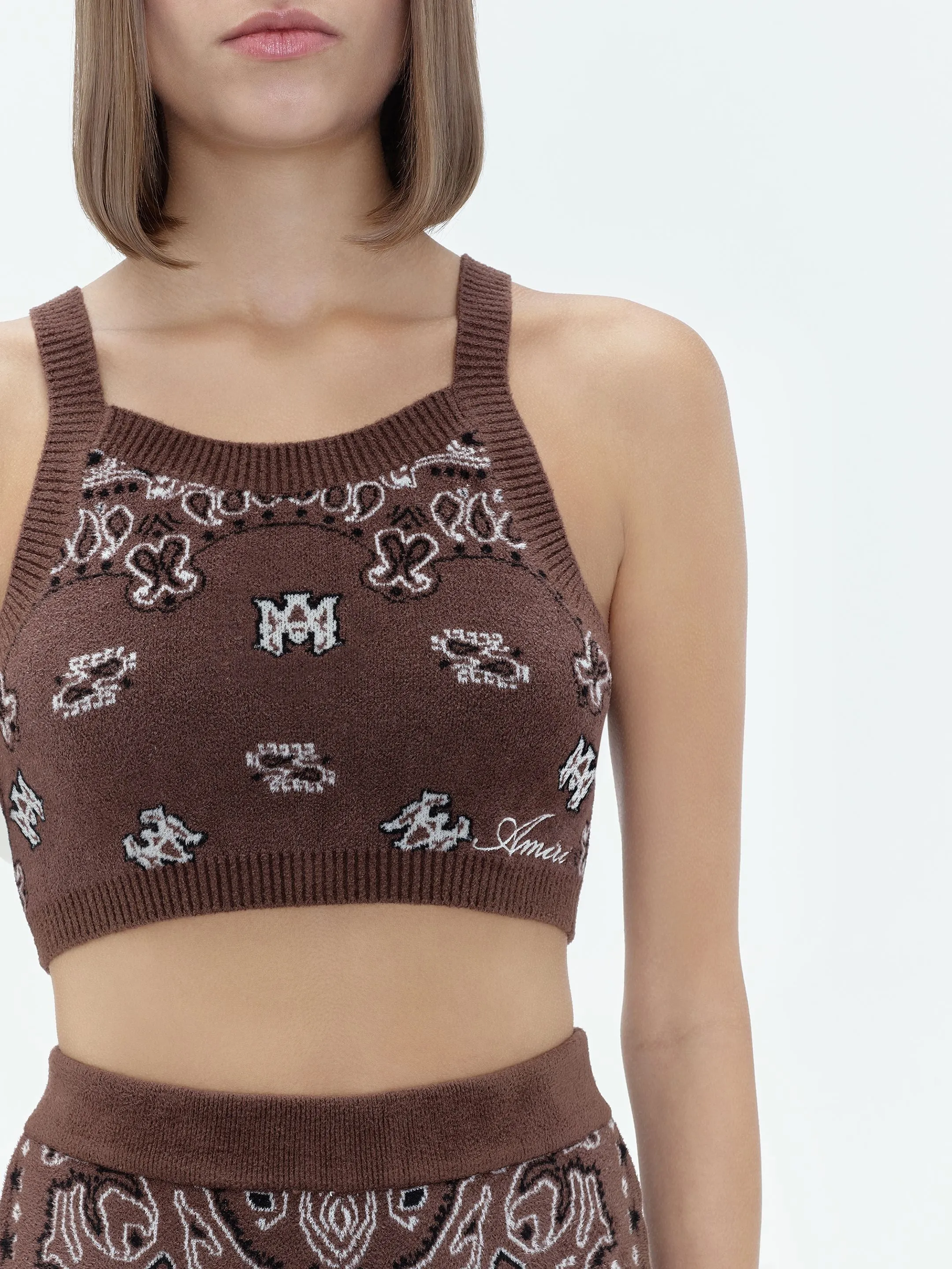 WOMEN - BANDANA CROPPED TANK - Brown sold by AMIRI product image thumbnail 4