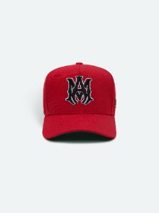 XO FULL CANVAS HAT- RED/BLACK sold by AMIRI