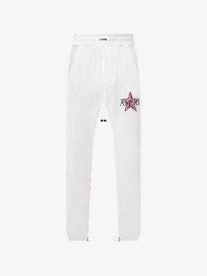 PAISLEY STAR SWEATPANTS - WHITE made by AMIRI