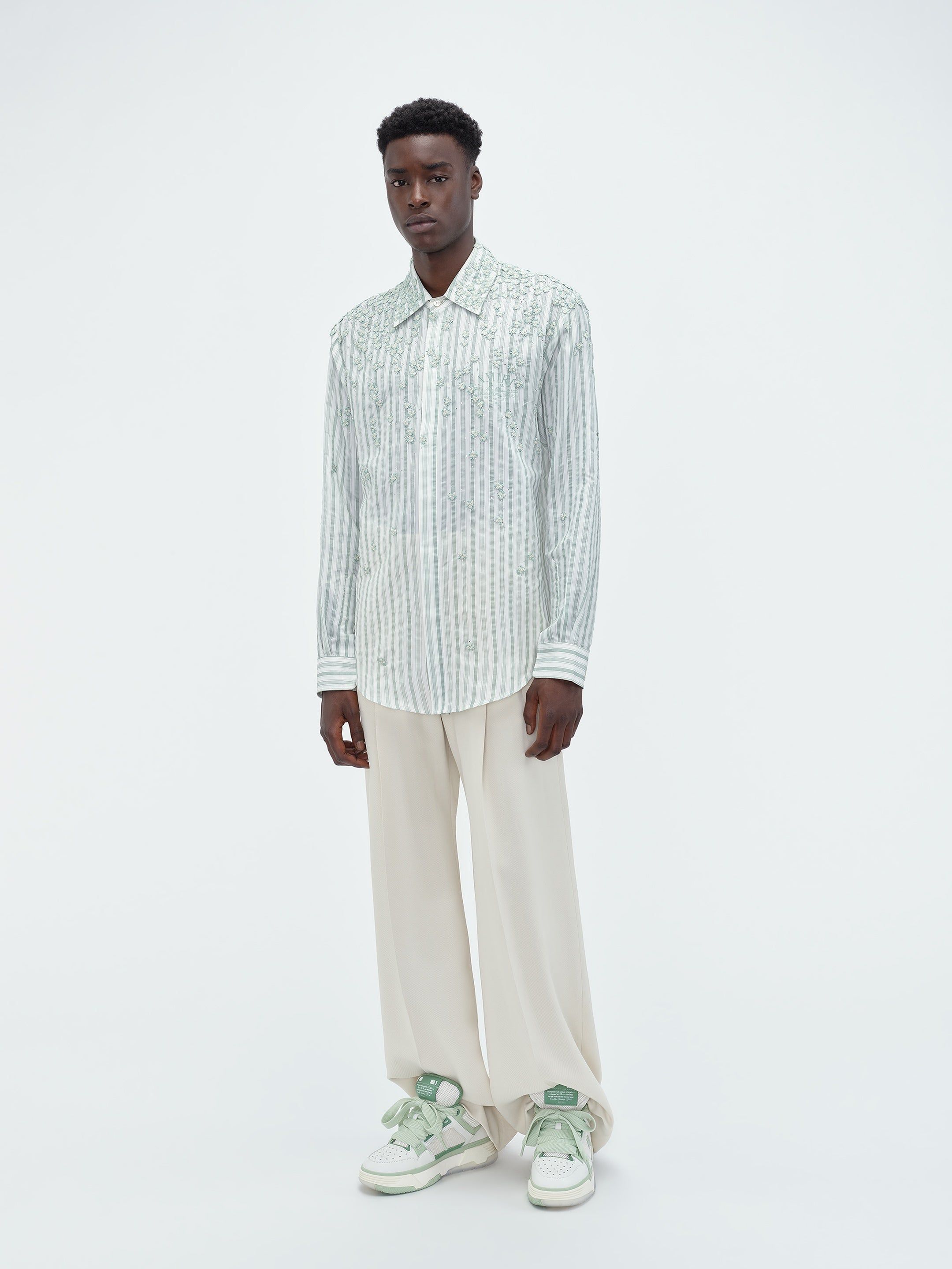 FLORAL STRIPE SHIRT - Green sold by AMIRI product image thumbnail 2