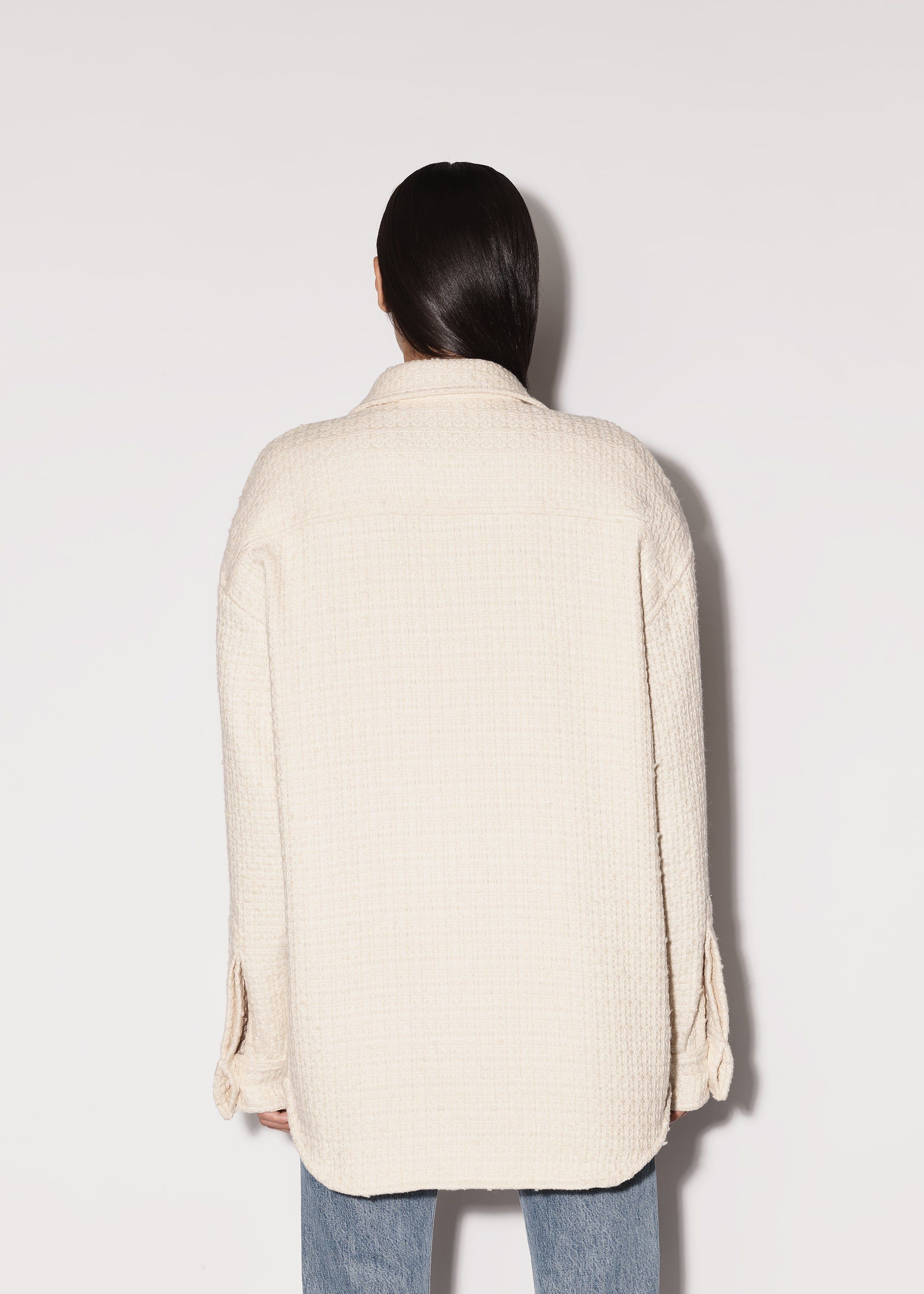 WOMEN - WOOL WORKWEAR SHIRT - ALABASTER sold by AMIRI product image thumbnail 5