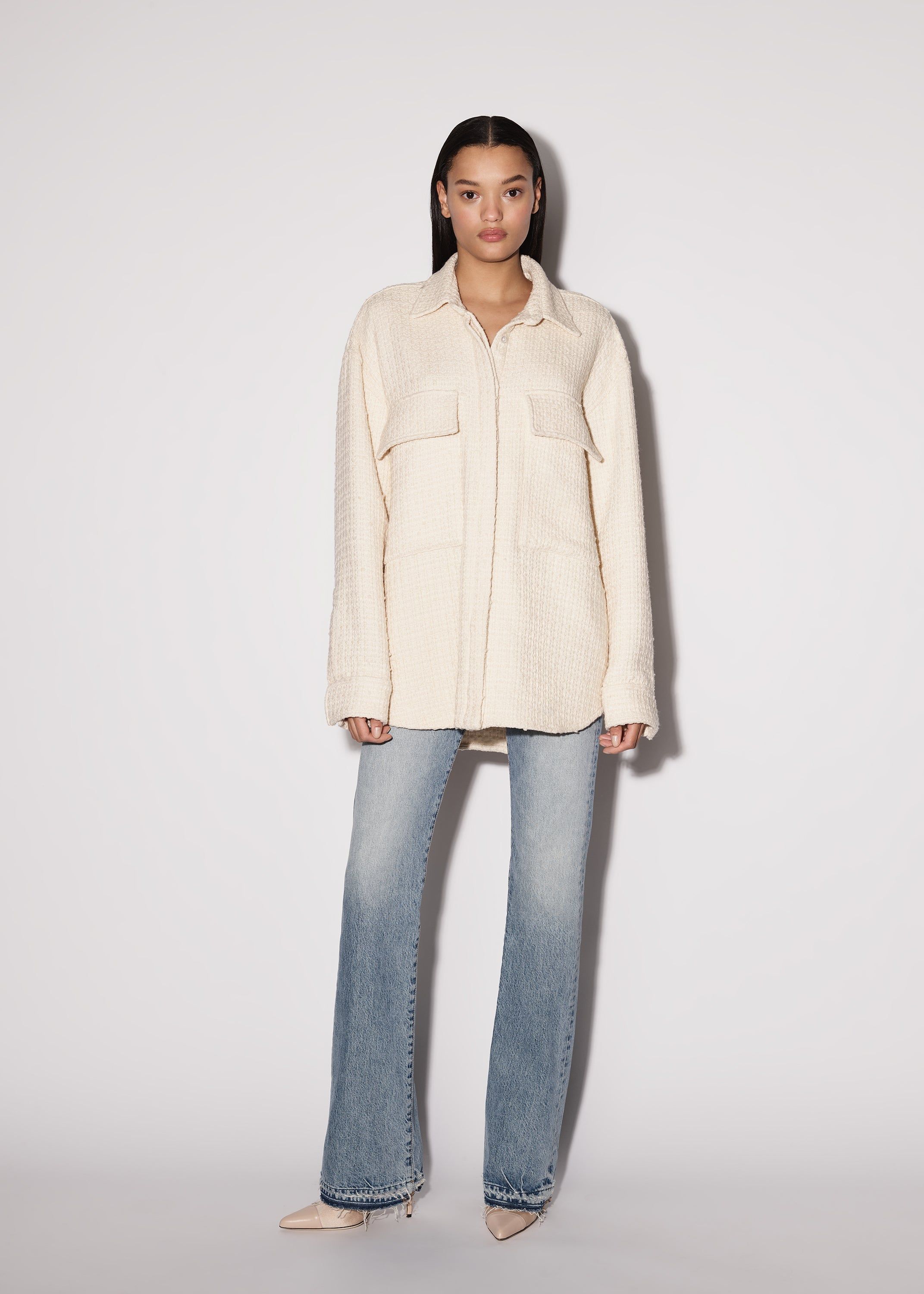 WOMEN - WOOL WORKWEAR SHIRT - ALABASTER sold by AMIRI product image thumbnail 2