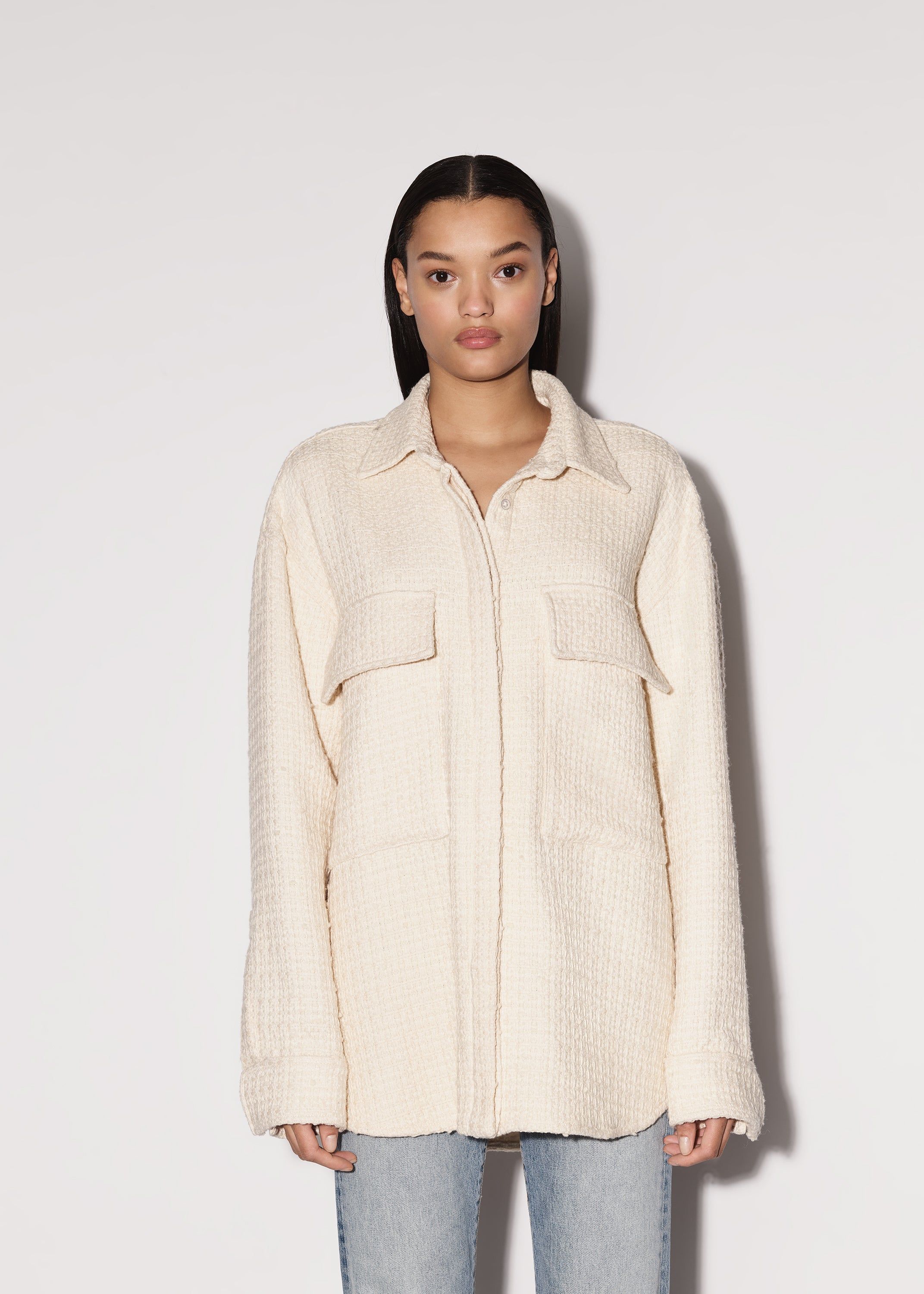 WOMEN - WOOL WORKWEAR SHIRT - ALABASTER sold by AMIRI product image thumbnail 3