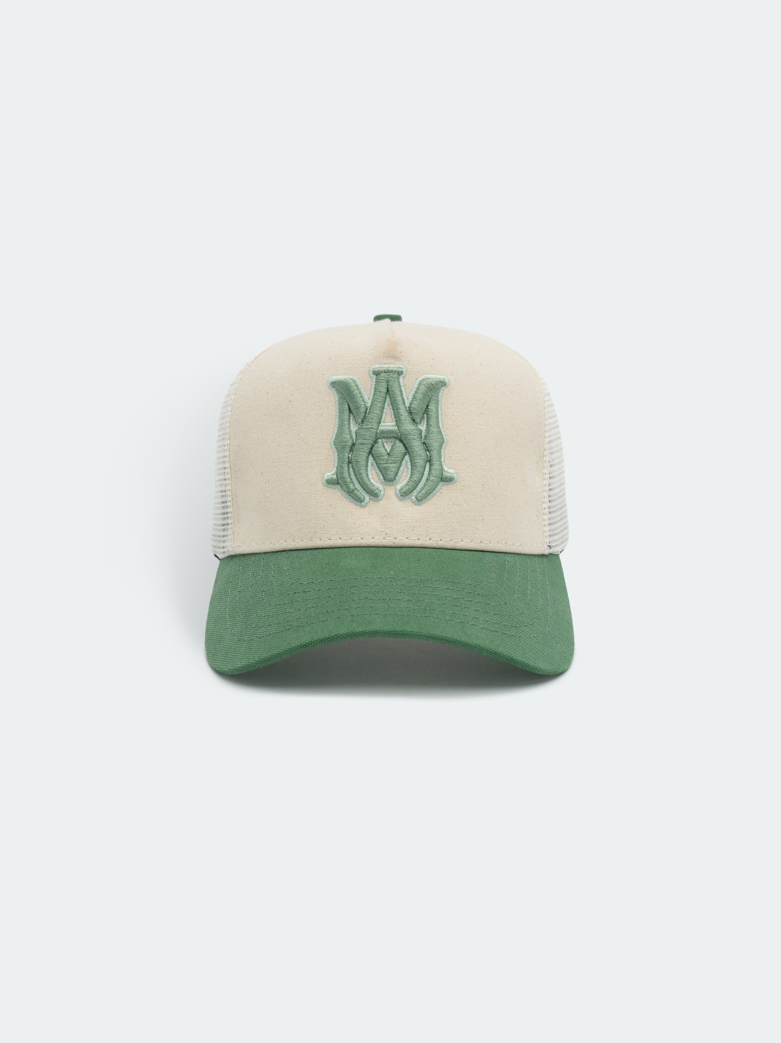 TWO TONE MA TRUCKER HAT - Natural Mineral Green sold by AMIRI