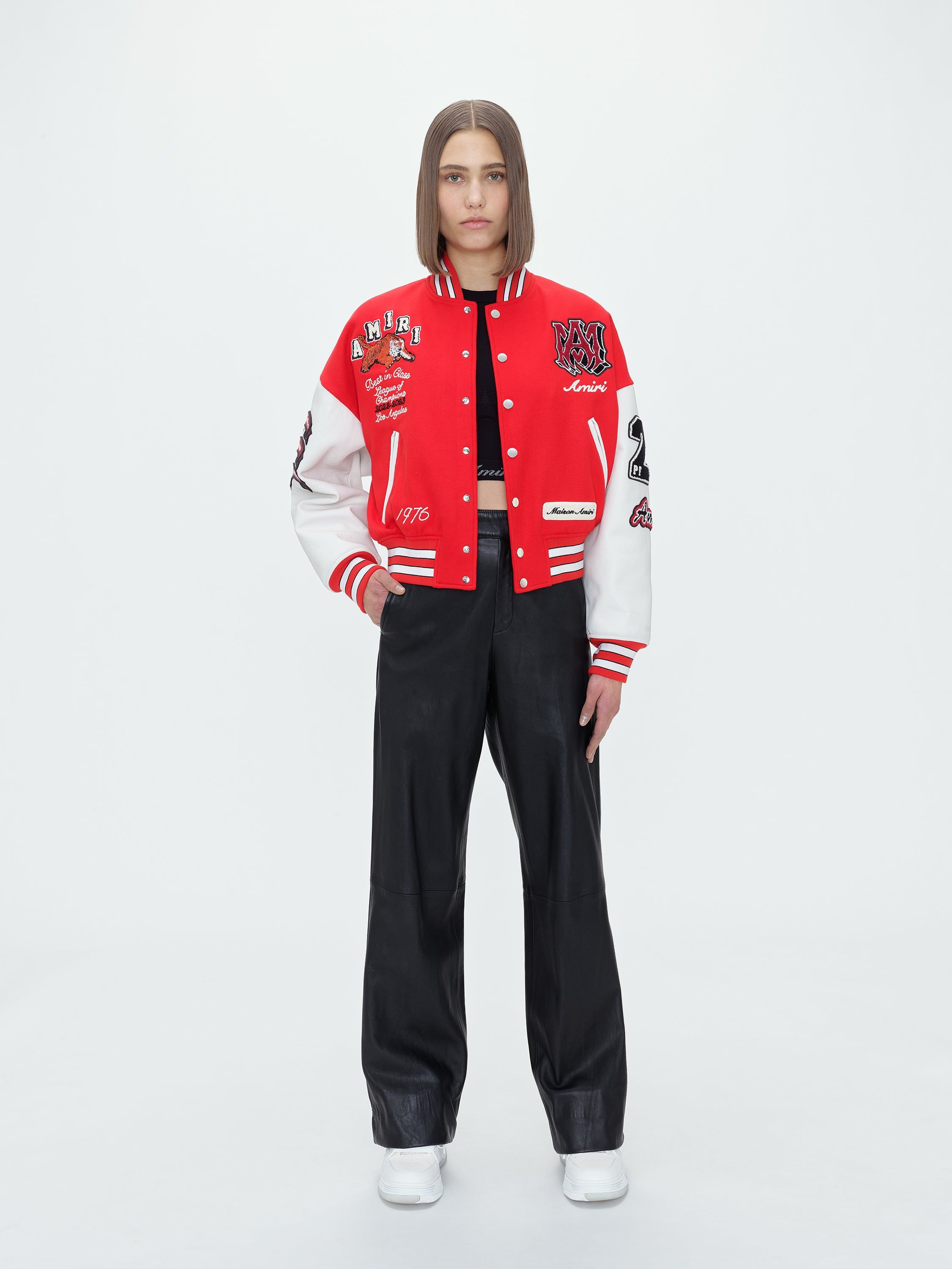 WOMEN - TIGER VARSITY JACKET - RED sold by AMIRI product image thumbnail 3