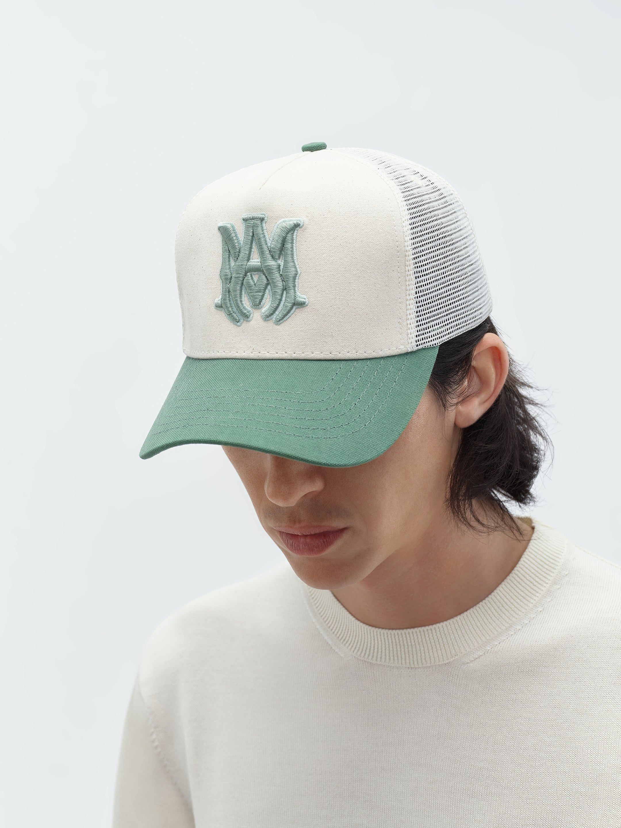 TWO TONE MA TRUCKER HAT - Natural Mineral Green sold by AMIRI product image thumbnail 5