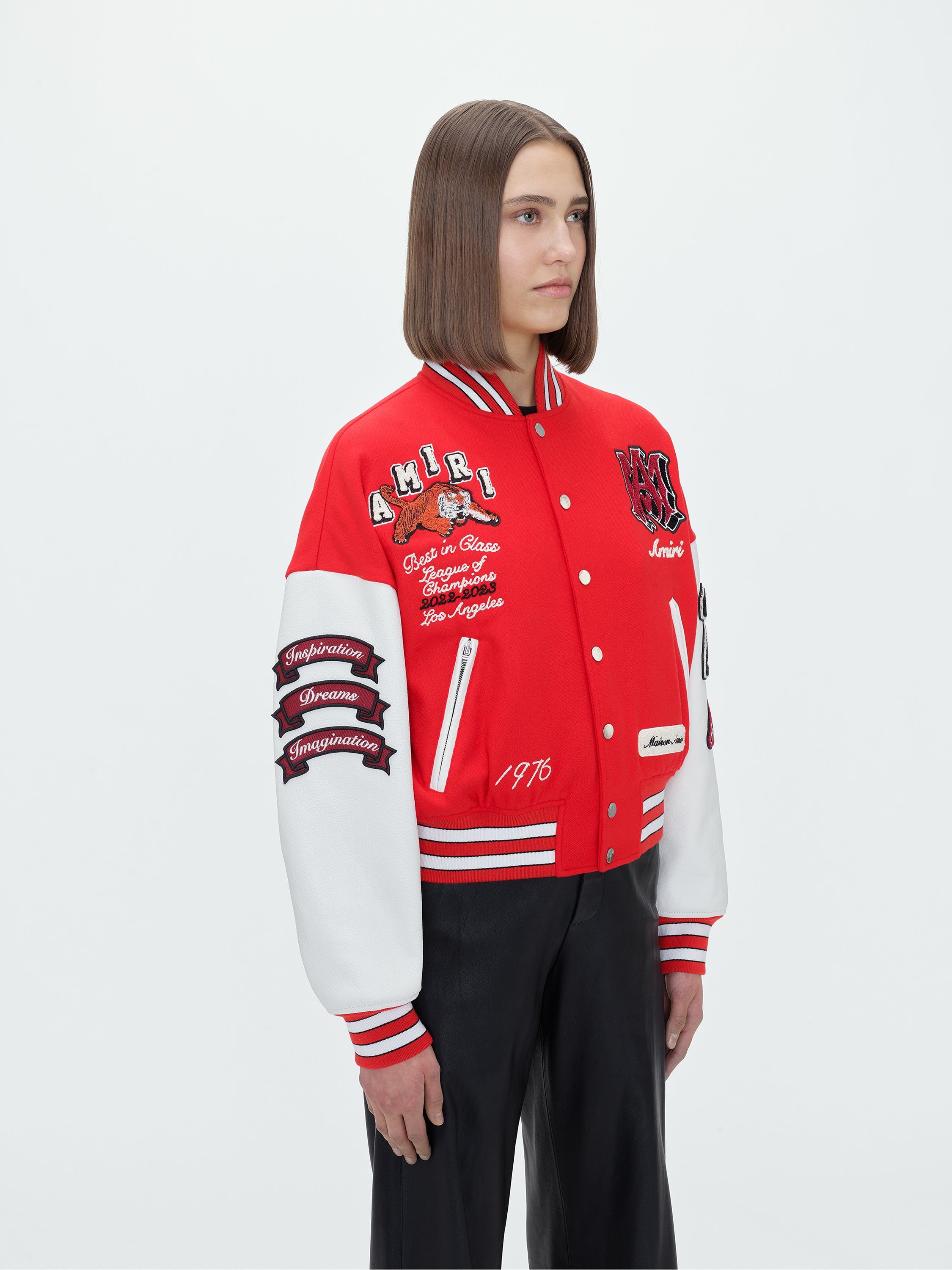 WOMEN - TIGER VARSITY JACKET - RED sold by AMIRI product image thumbnail 4