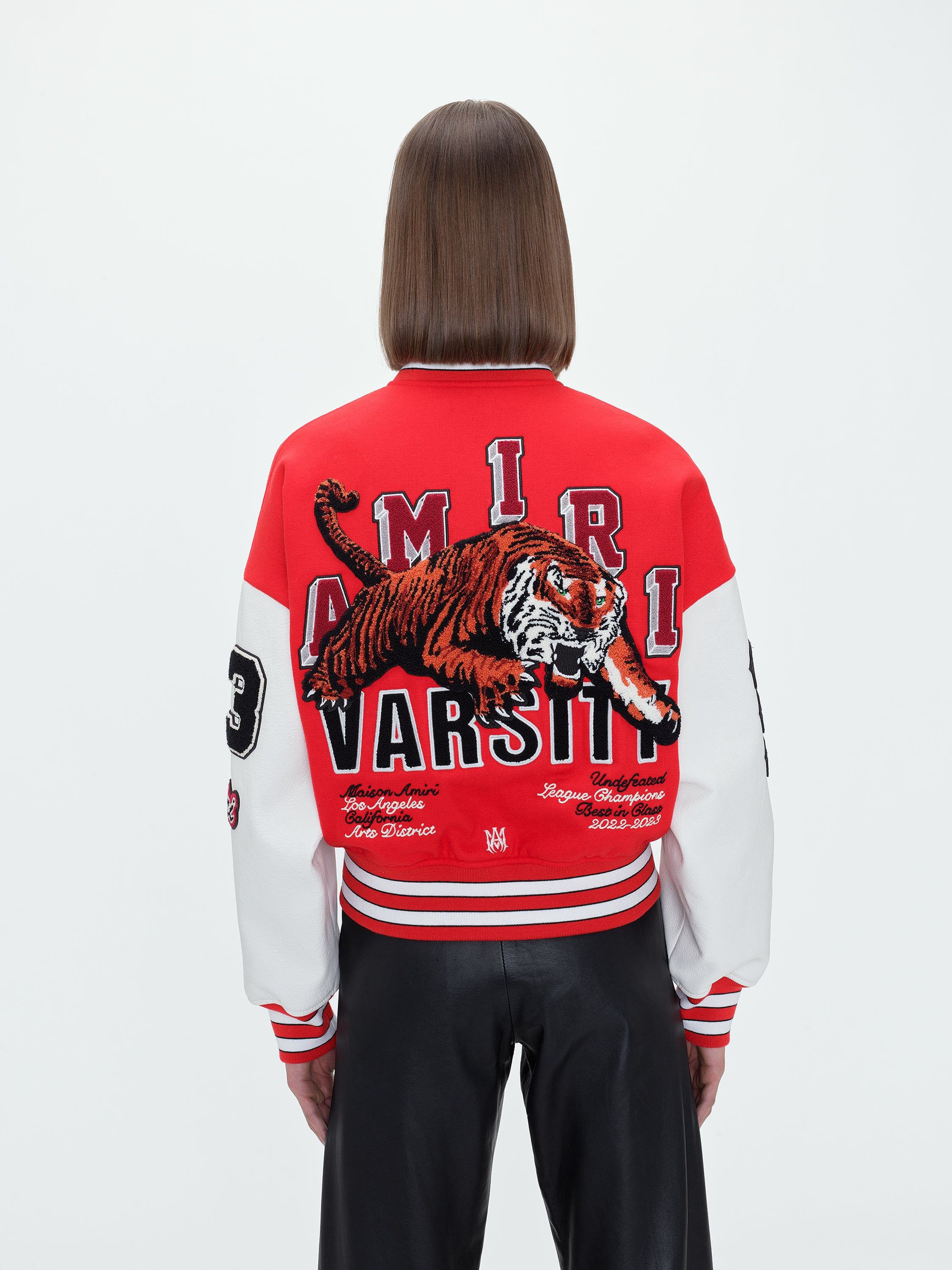 WOMEN - TIGER VARSITY JACKET - RED sold by AMIRI product image thumbnail 5