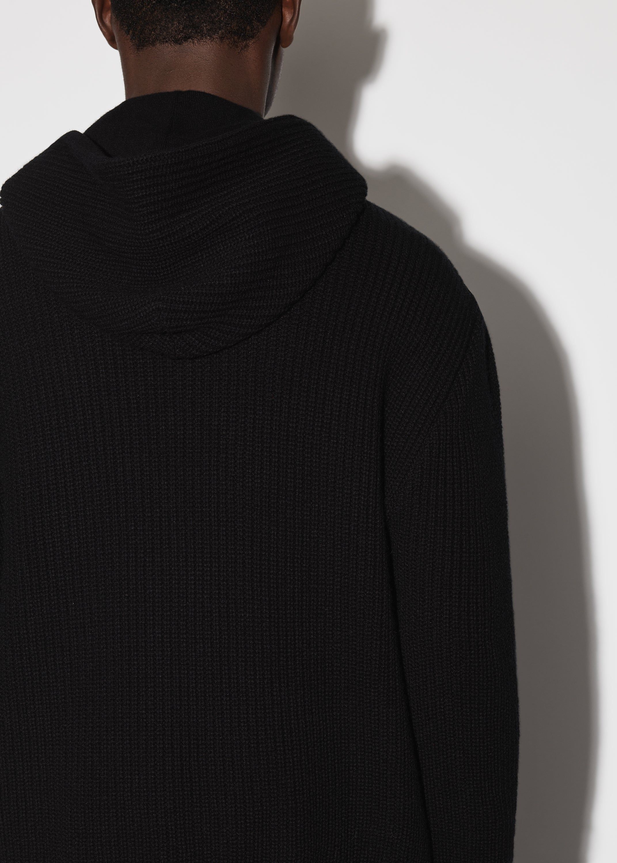 LEATHER FRONT CHECKERED HOODIE - BLACK sold by AMIRI product image thumbnail 3