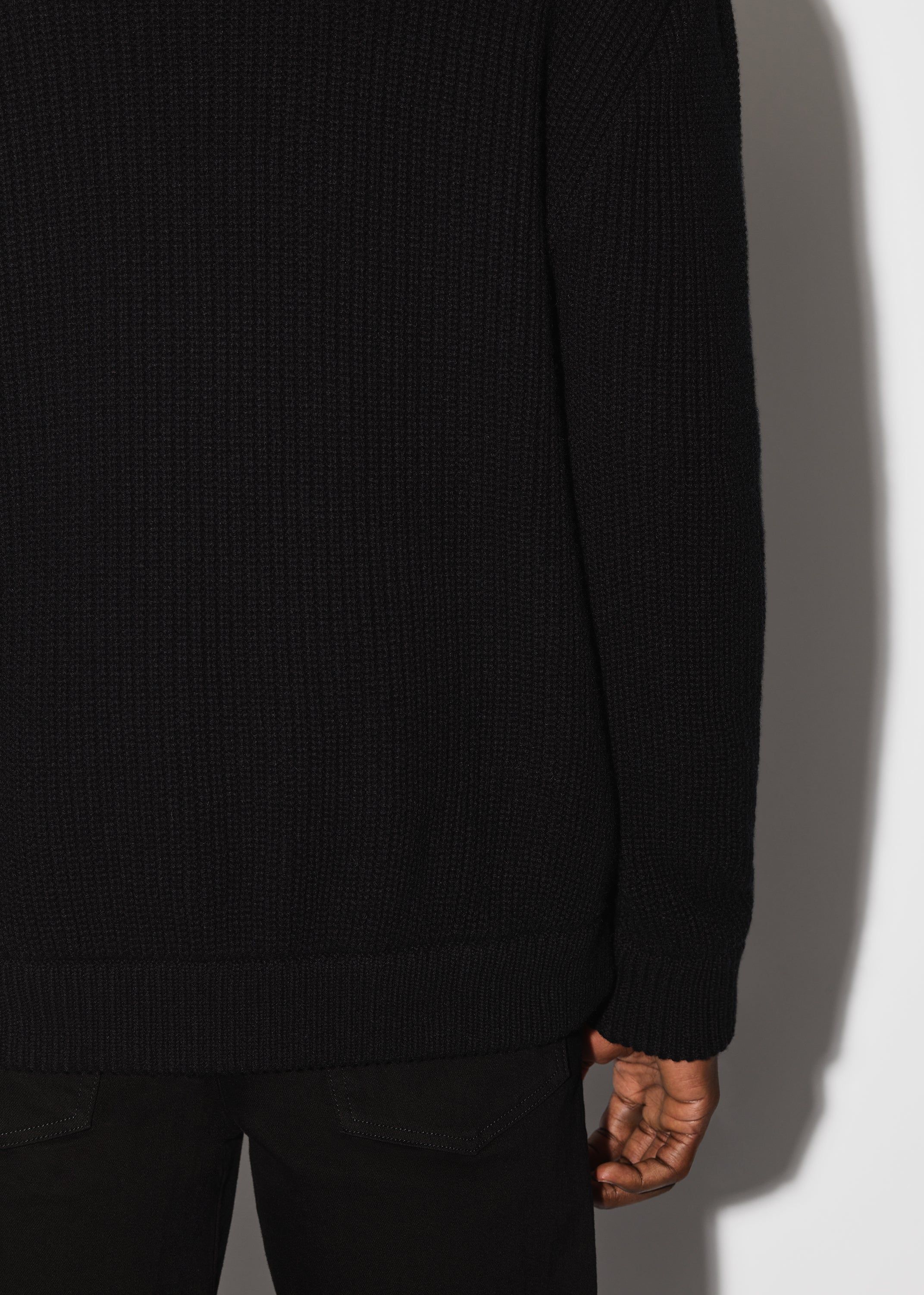 LEATHER FRONT CHECKERED HOODIE - BLACK sold by AMIRI product image thumbnail 4