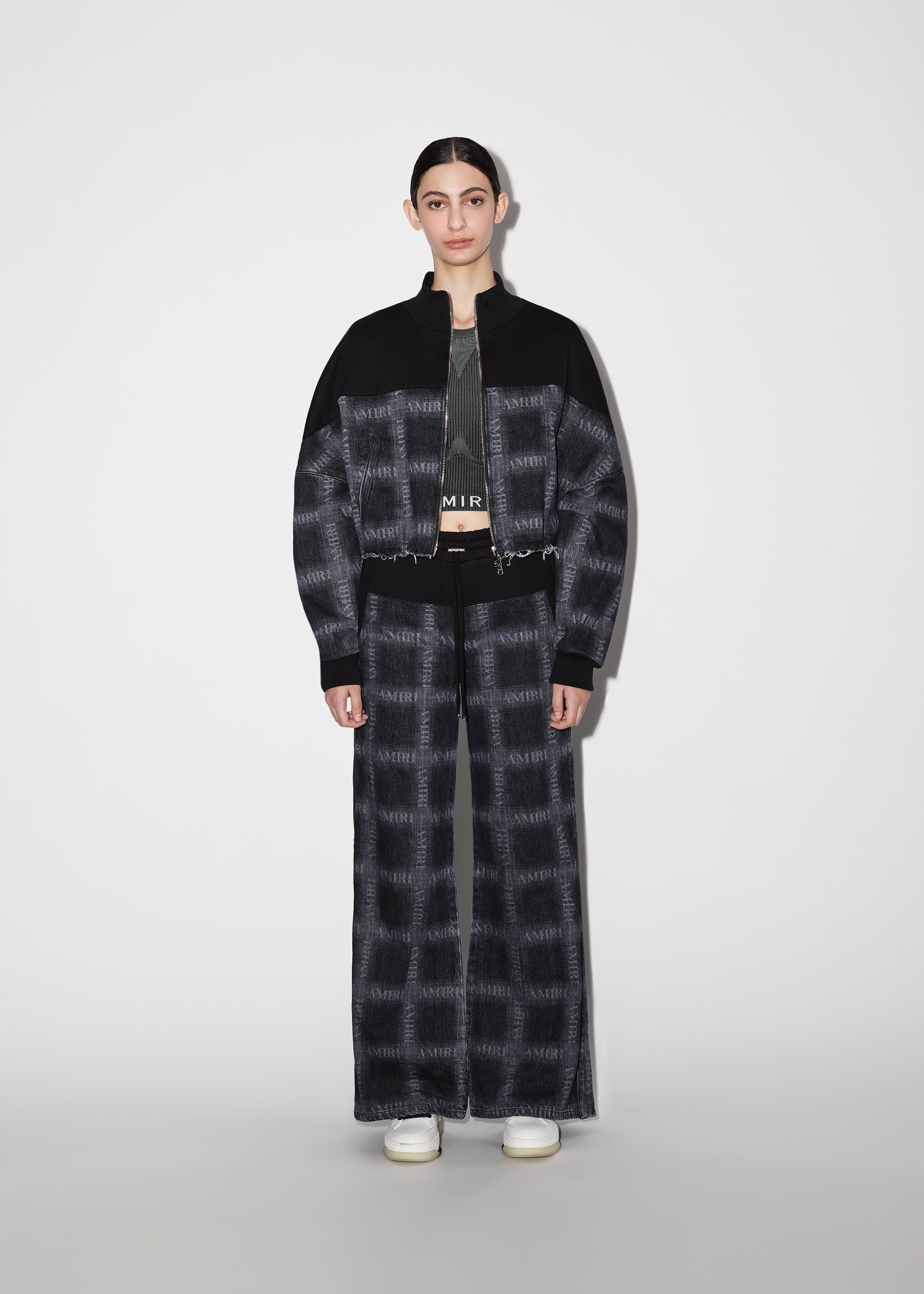 WOMEN - TRACK JACKET - BLACK_AGED BLACK sold by AMIRI product image thumbnail 3