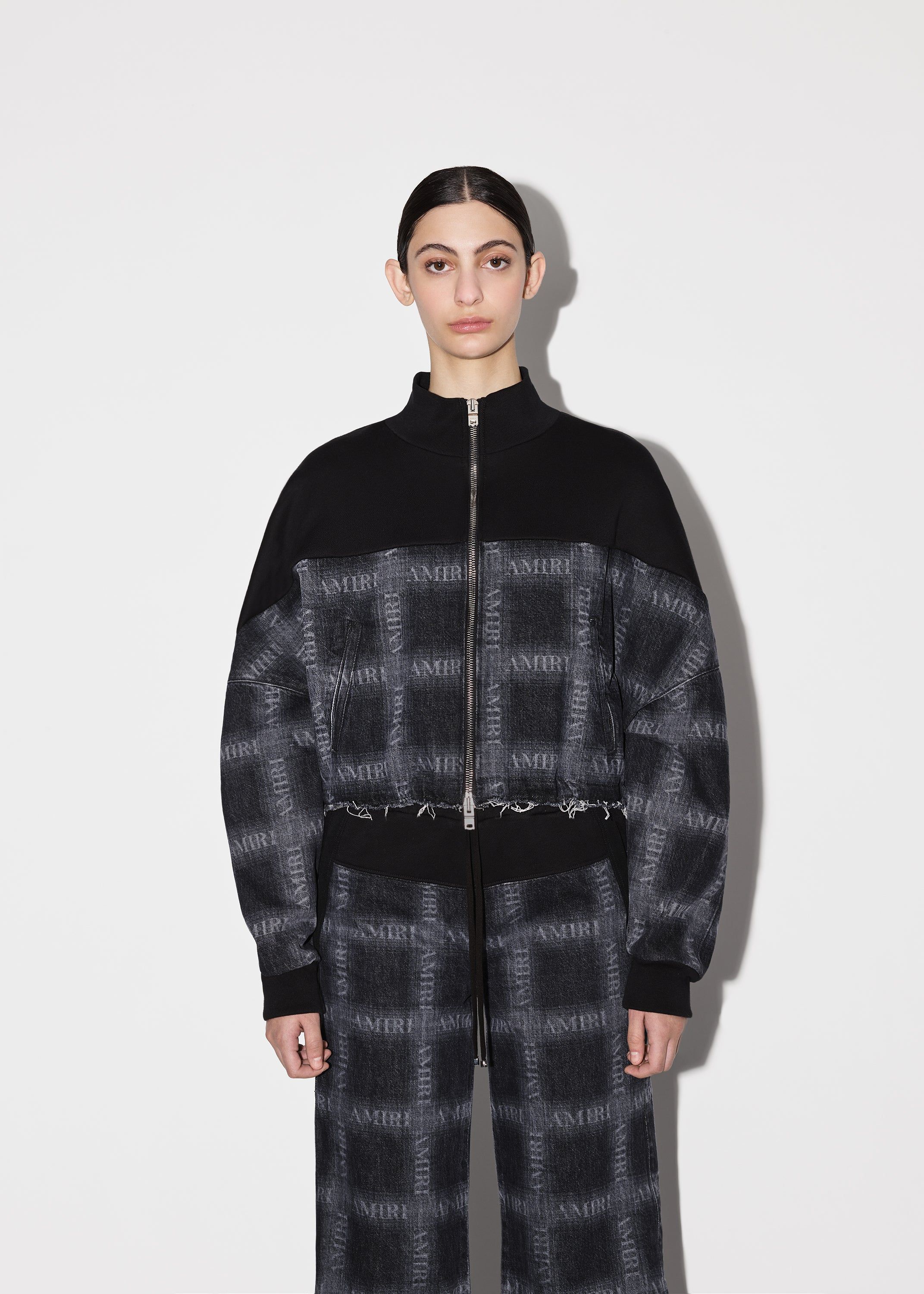 WOMEN - TRACK JACKET - BLACK_AGED BLACK sold by AMIRI product image thumbnail 4