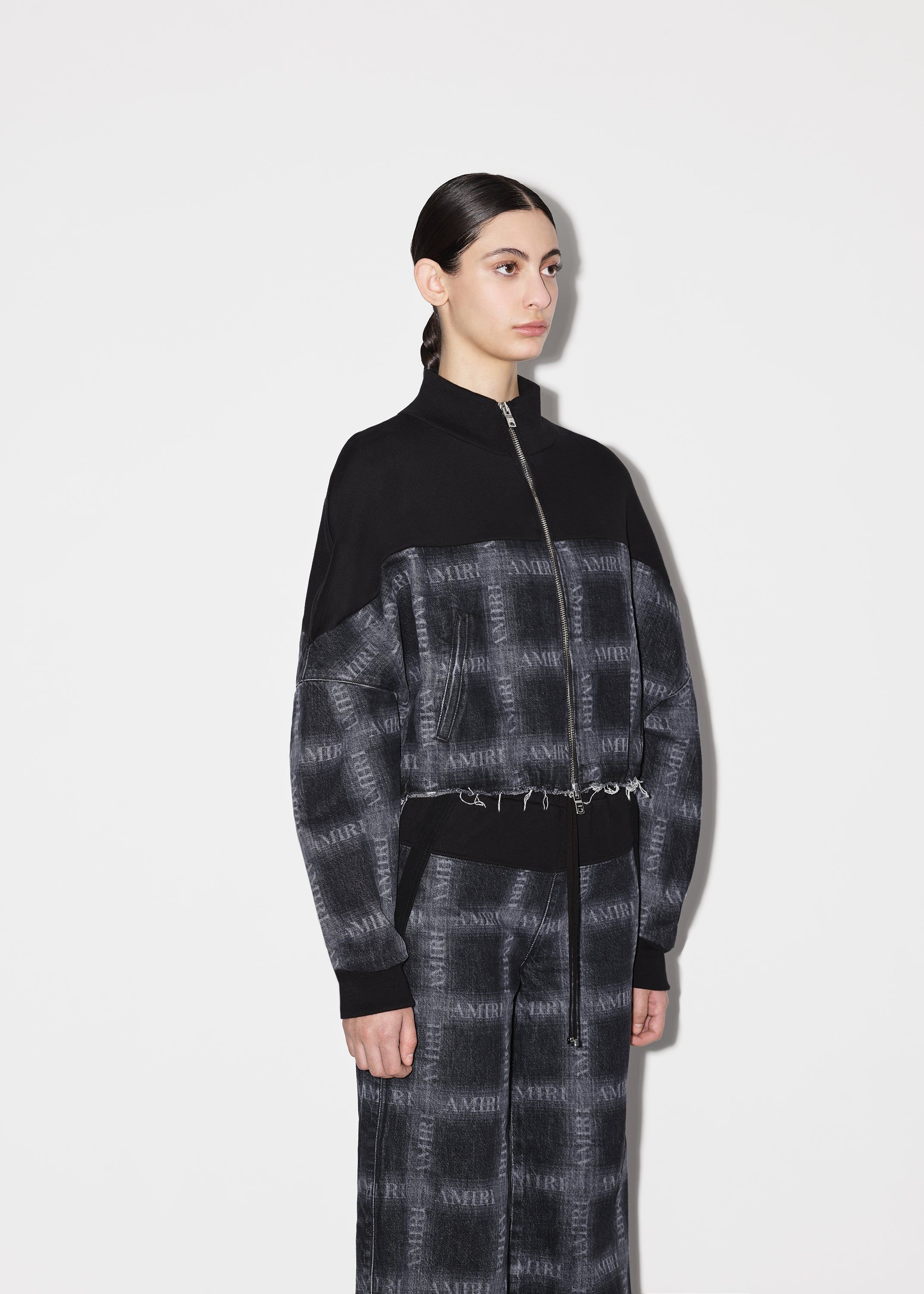 WOMEN - TRACK JACKET - BLACK_AGED BLACK sold by AMIRI product image thumbnail 5