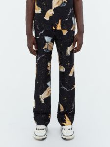 CHAMPAGNE SILK FLARE - Black sold by AMIRI