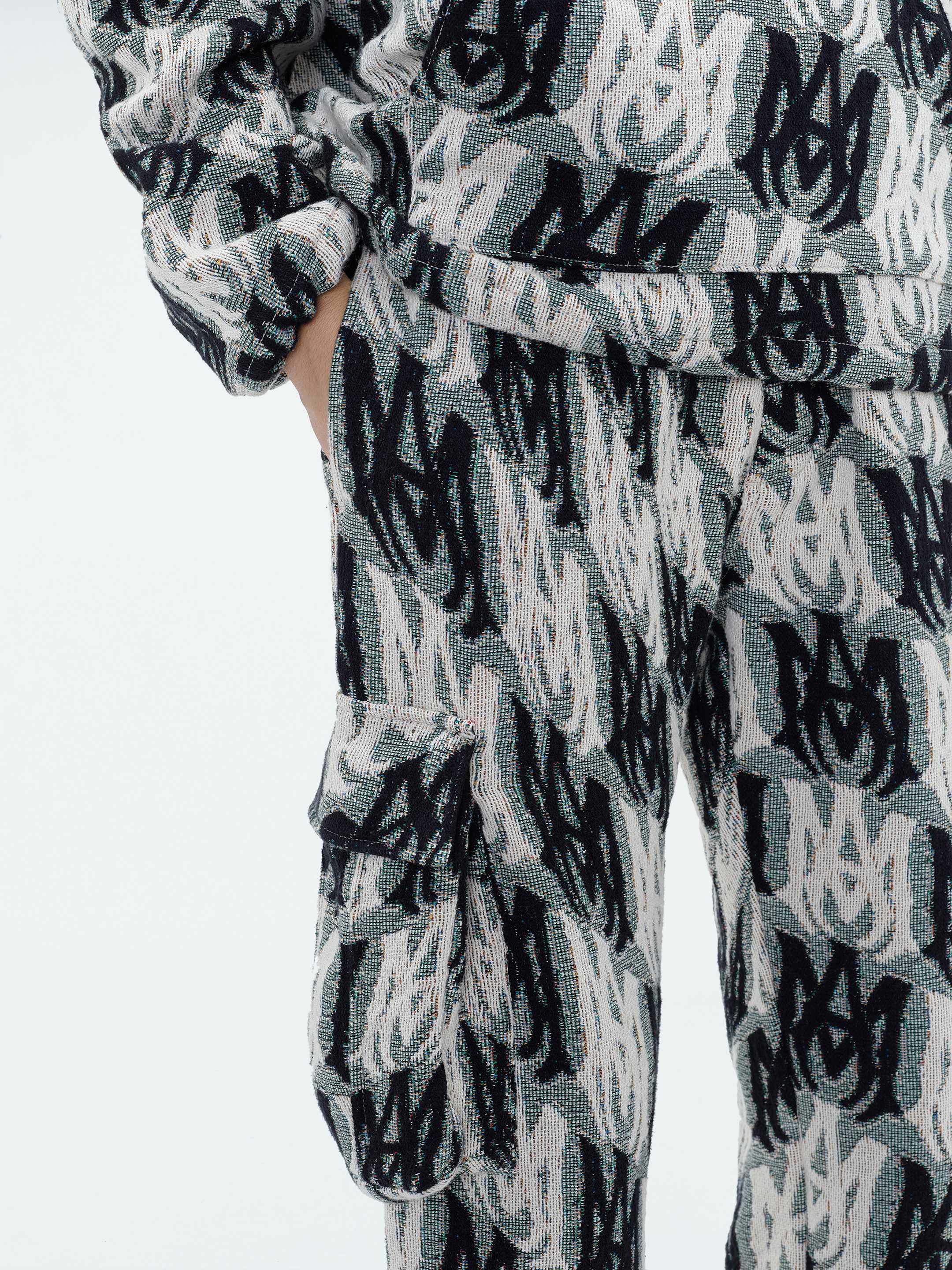 M.A. TAPESTRY CARGO FLARE PANTS - GREEN MULTI sold by AMIRI product image thumbnail 6