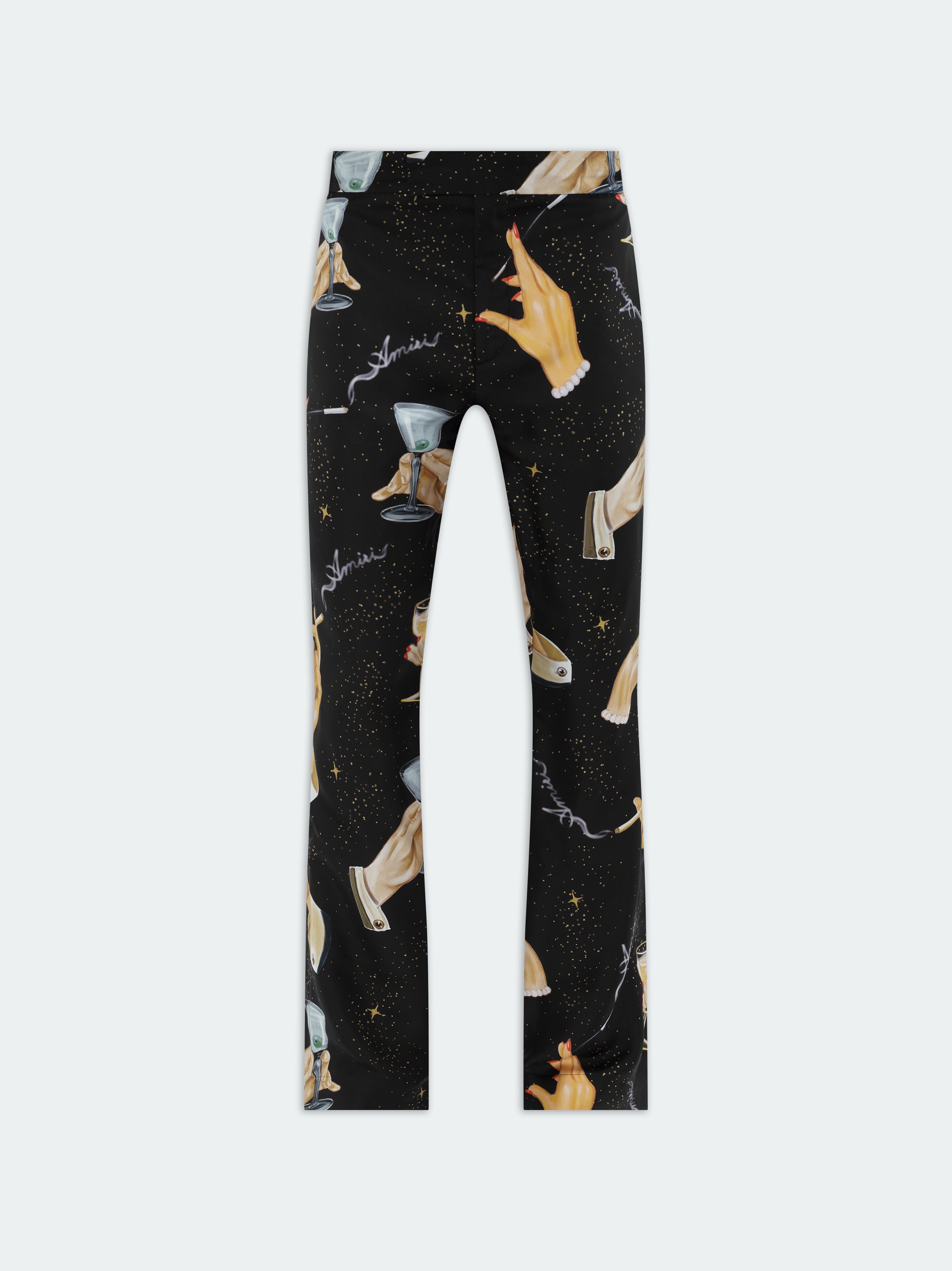 CHAMPAGNE SILK FLARE - Black sold by AMIRI