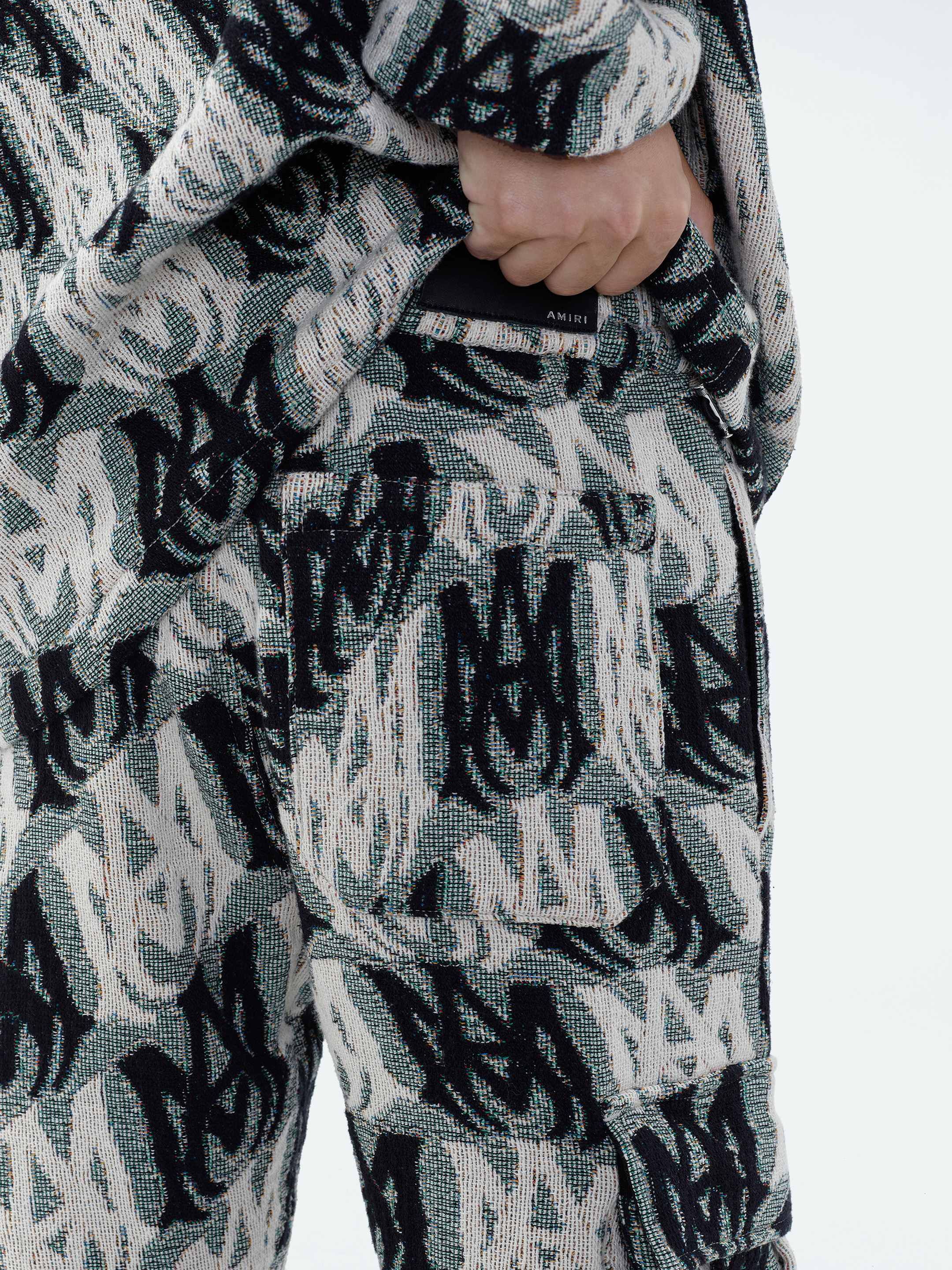 M.A. TAPESTRY CARGO FLARE PANTS - GREEN MULTI sold by AMIRI product image thumbnail 8
