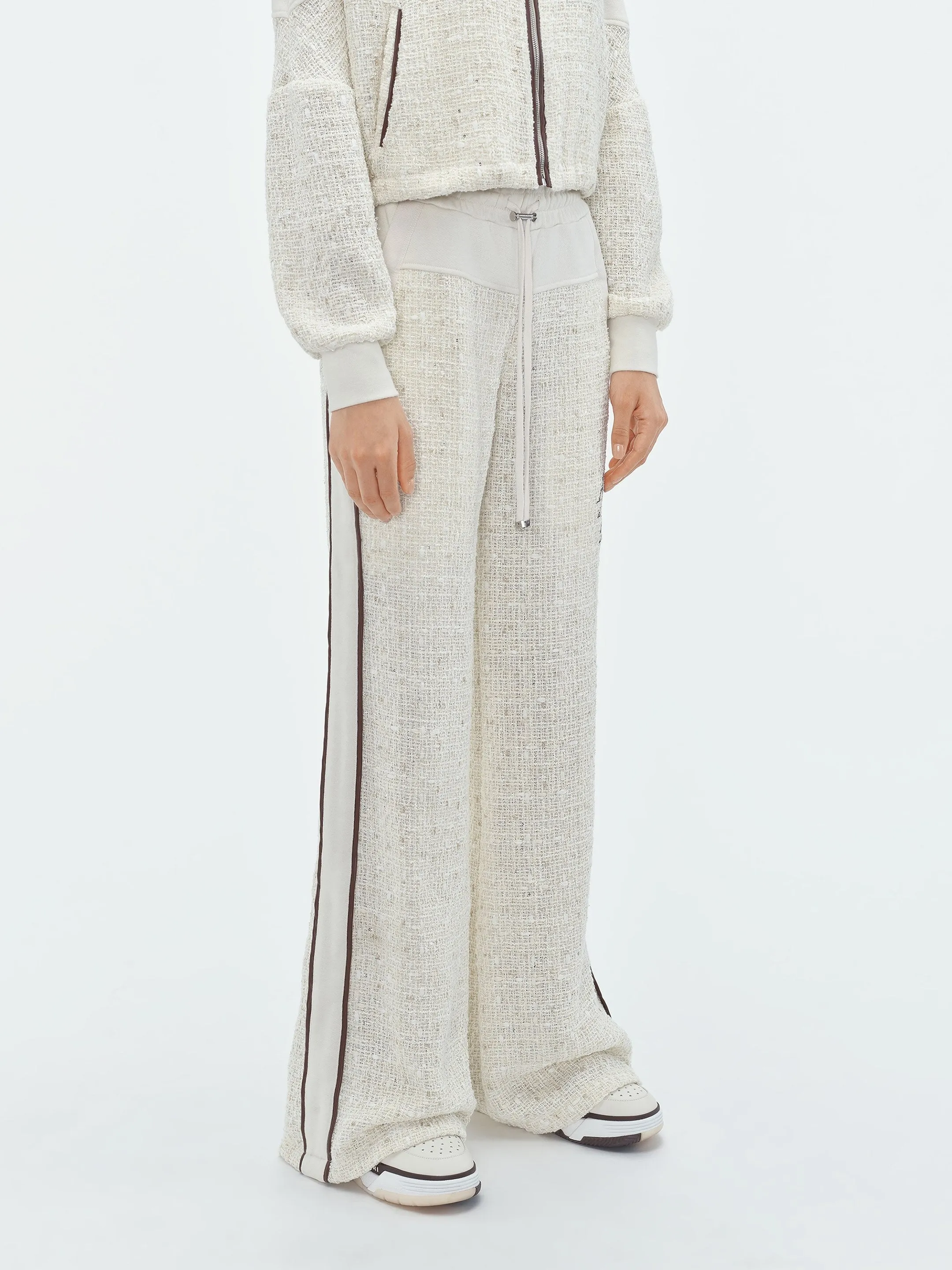WOMEN - BOUCLE HYBRID TRACK PANT - Alabaster sold by AMIRI product image thumbnail 4