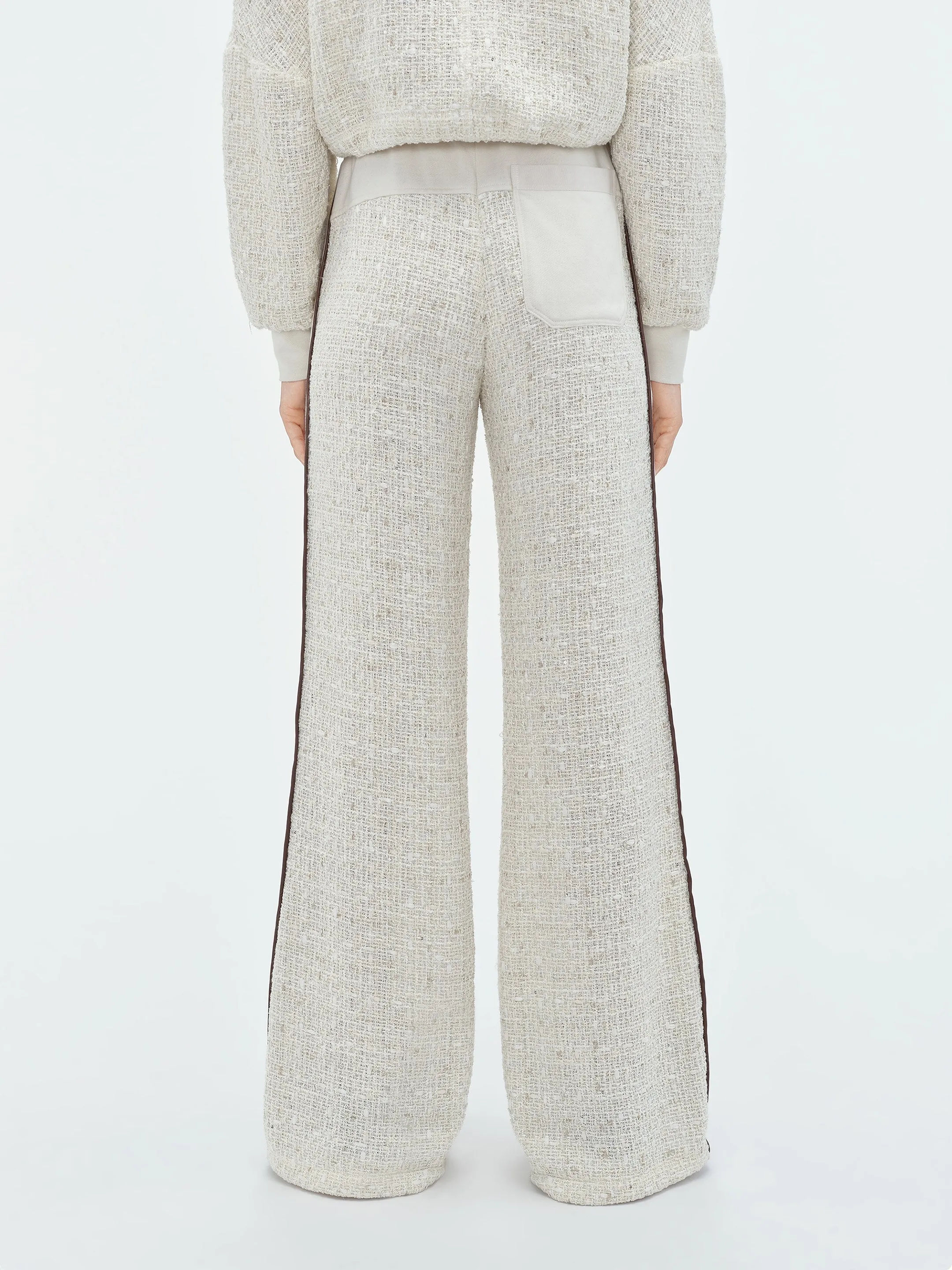 WOMEN - BOUCLE HYBRID TRACK PANT - Alabaster sold by AMIRI product image thumbnail 5