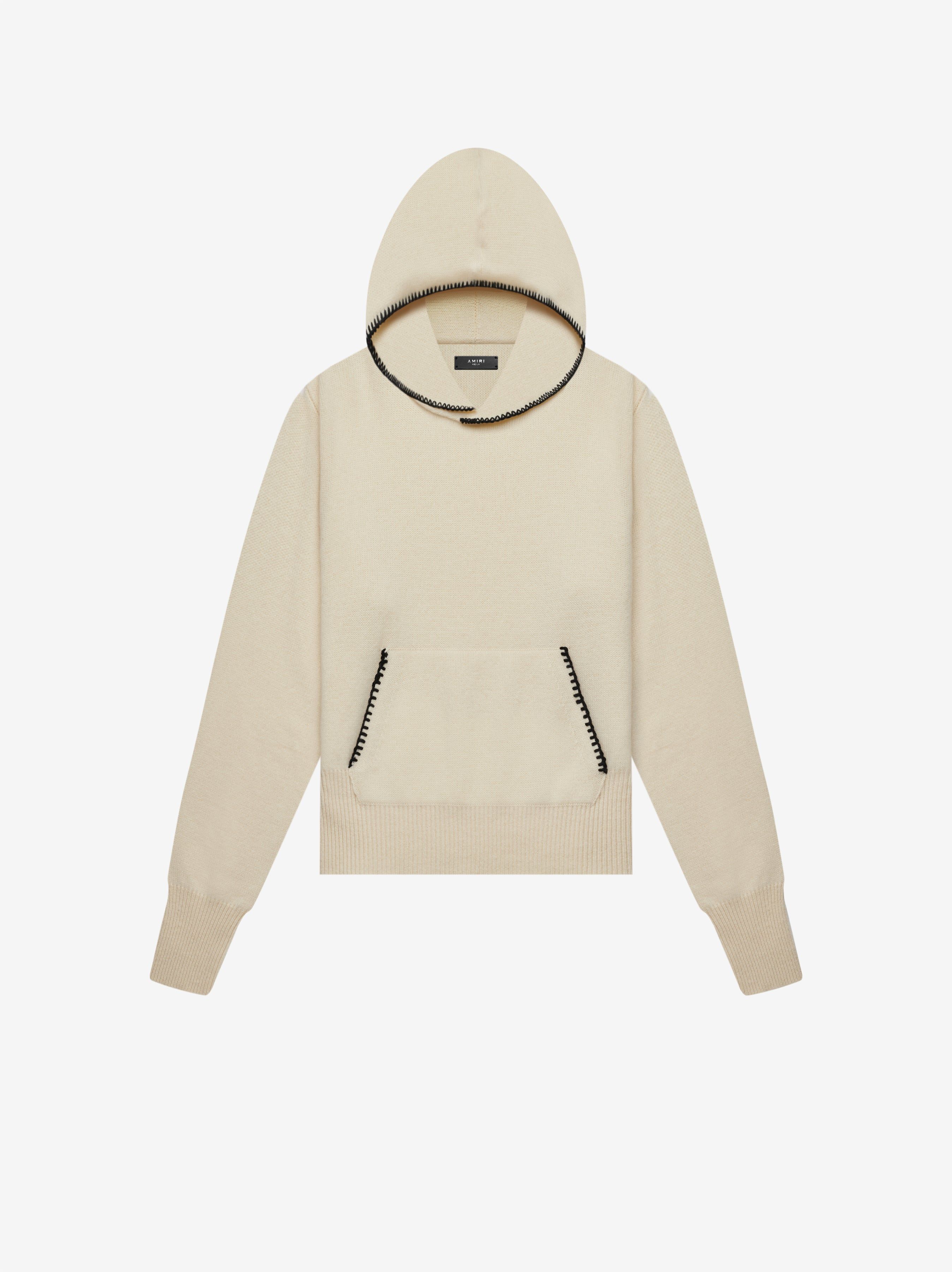 CASHMERE HOODIE - Natural sold by AMIRI