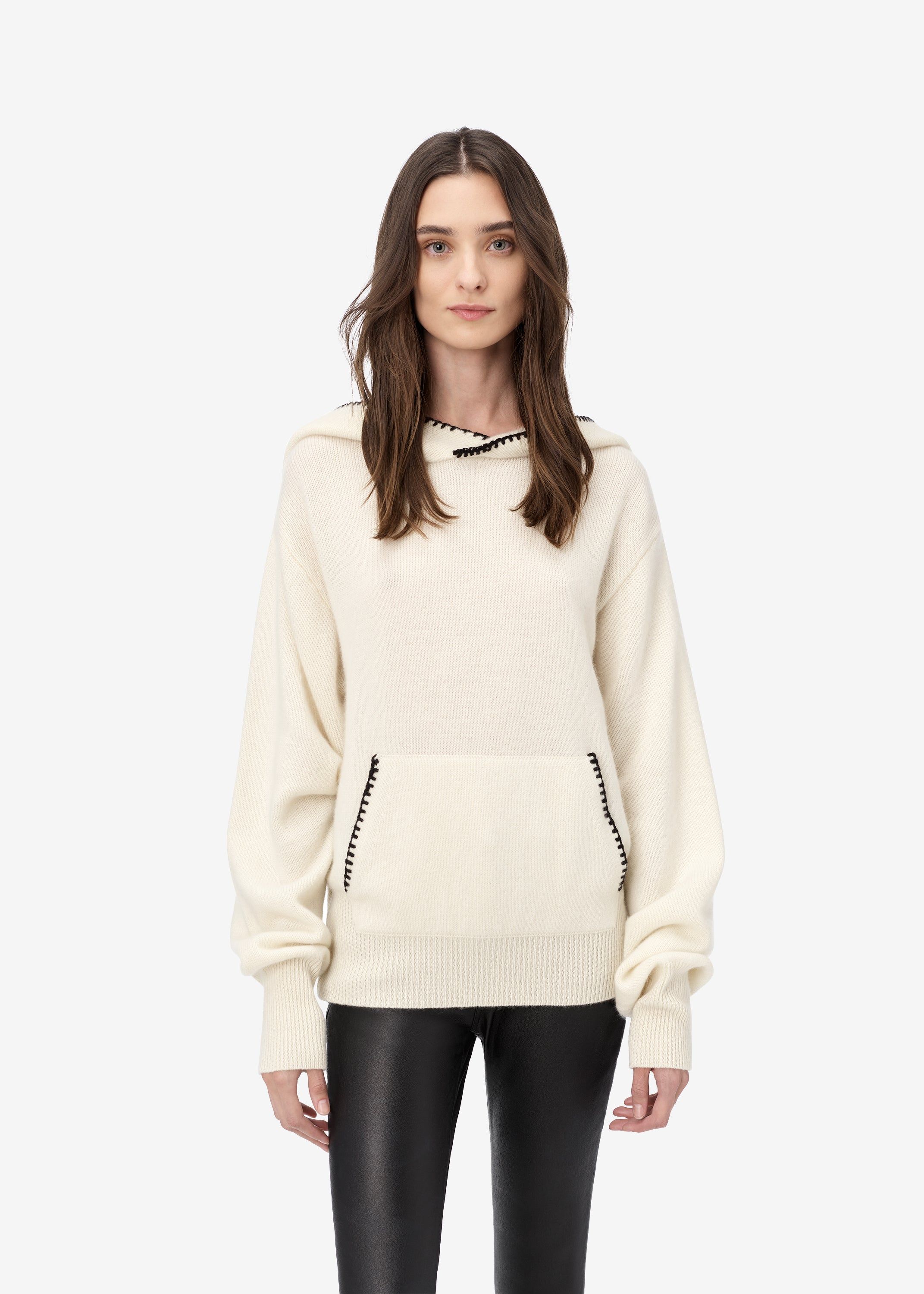 CASHMERE HOODIE - Natural sold by AMIRI product image thumbnail 2