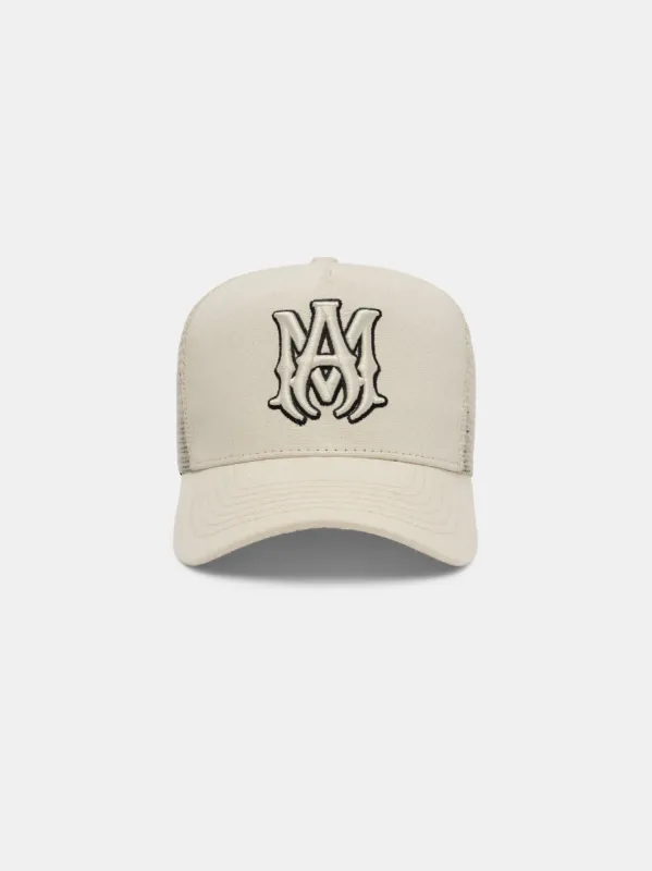 MA TRUCKER HAT - Natural sold by AMIRI