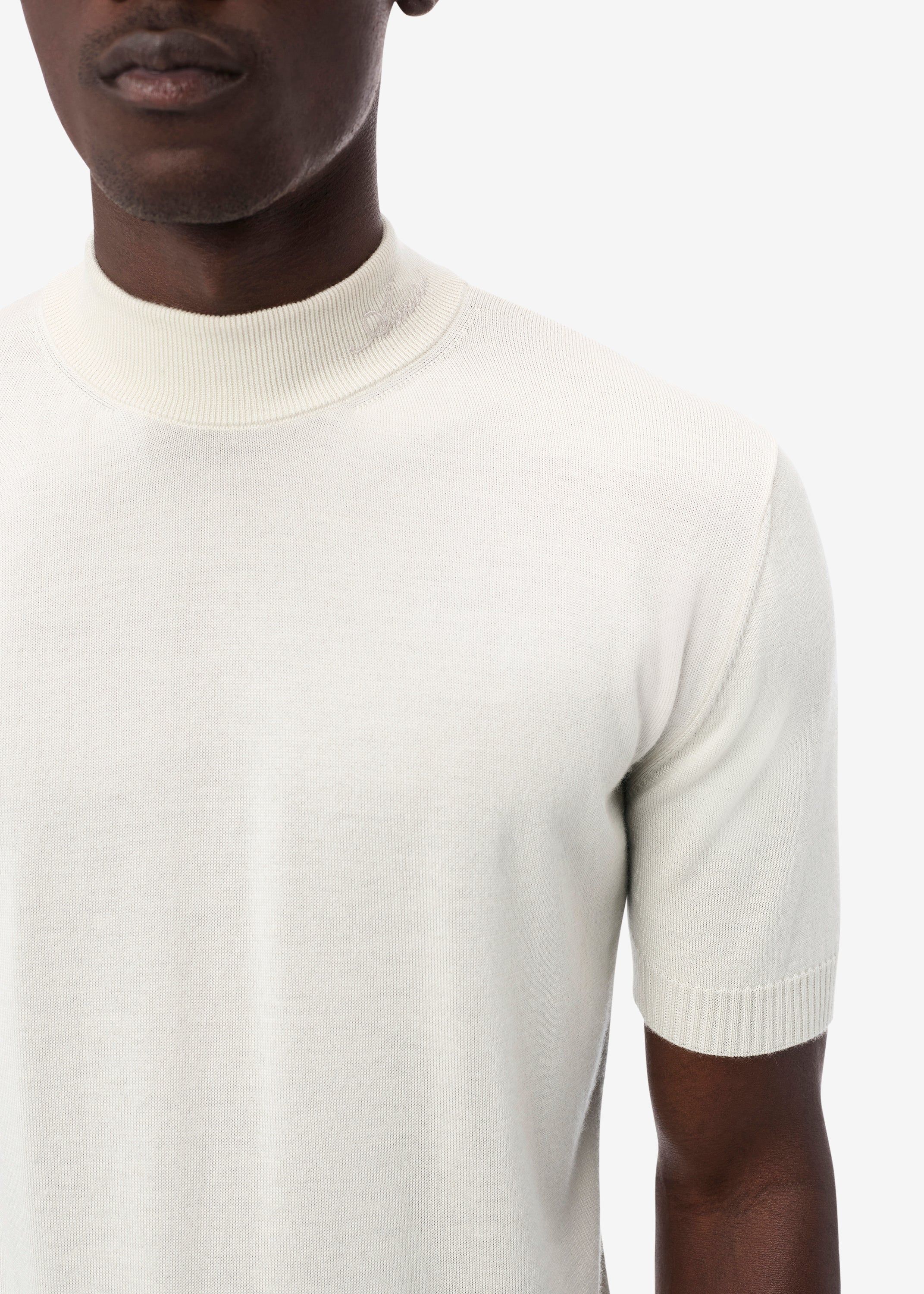 SHORT SLEEVE MOCK NECK SWEATER - IVORY sold by AMIRI product image thumbnail 5