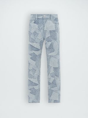 PATCHWORK BAGGY PANTS - STONE INDIGO sold by AMIRI