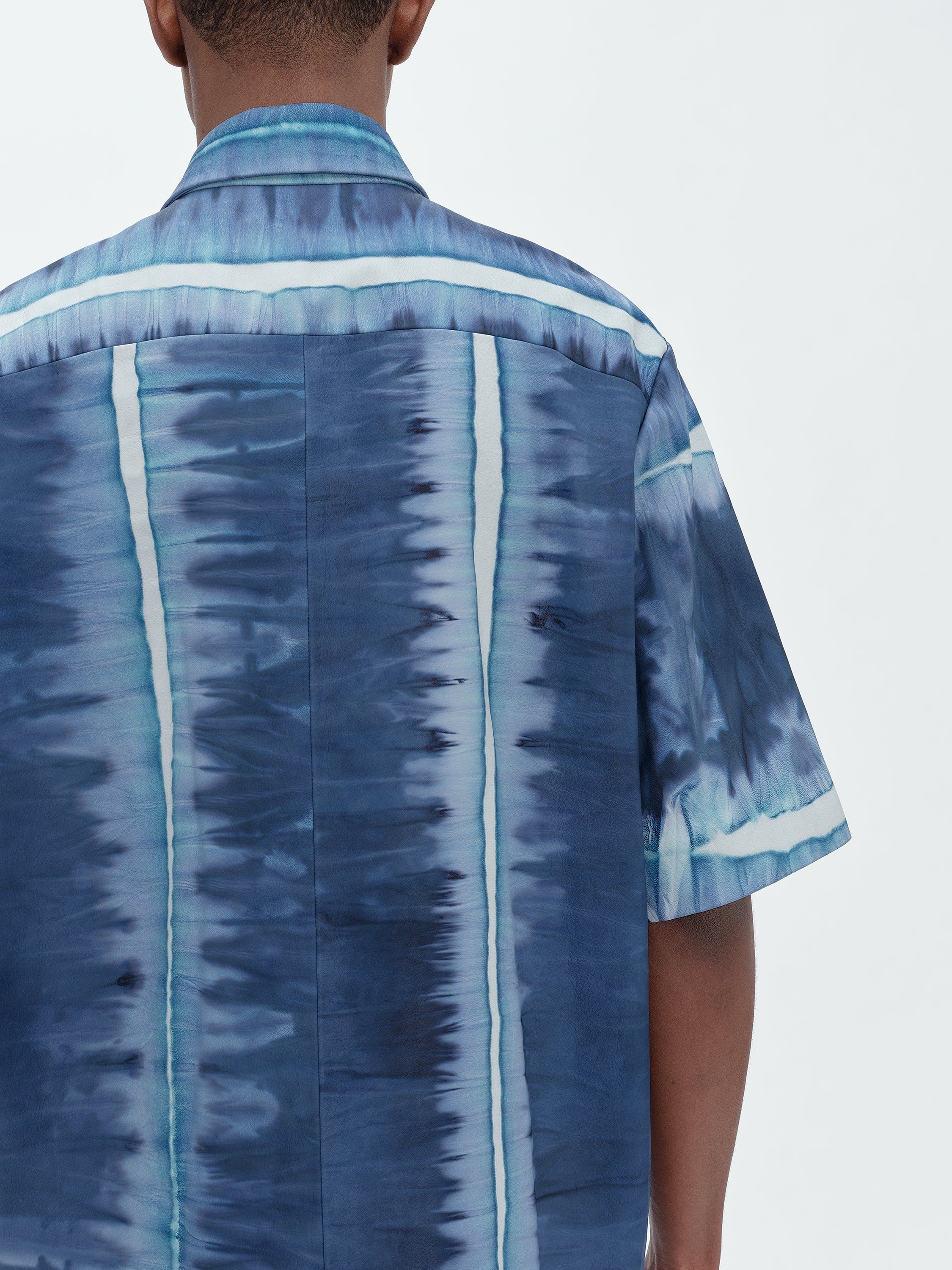 LEATHER TIE DYE OVERSHIRT - BLUE sold by AMIRI product image thumbnail 6