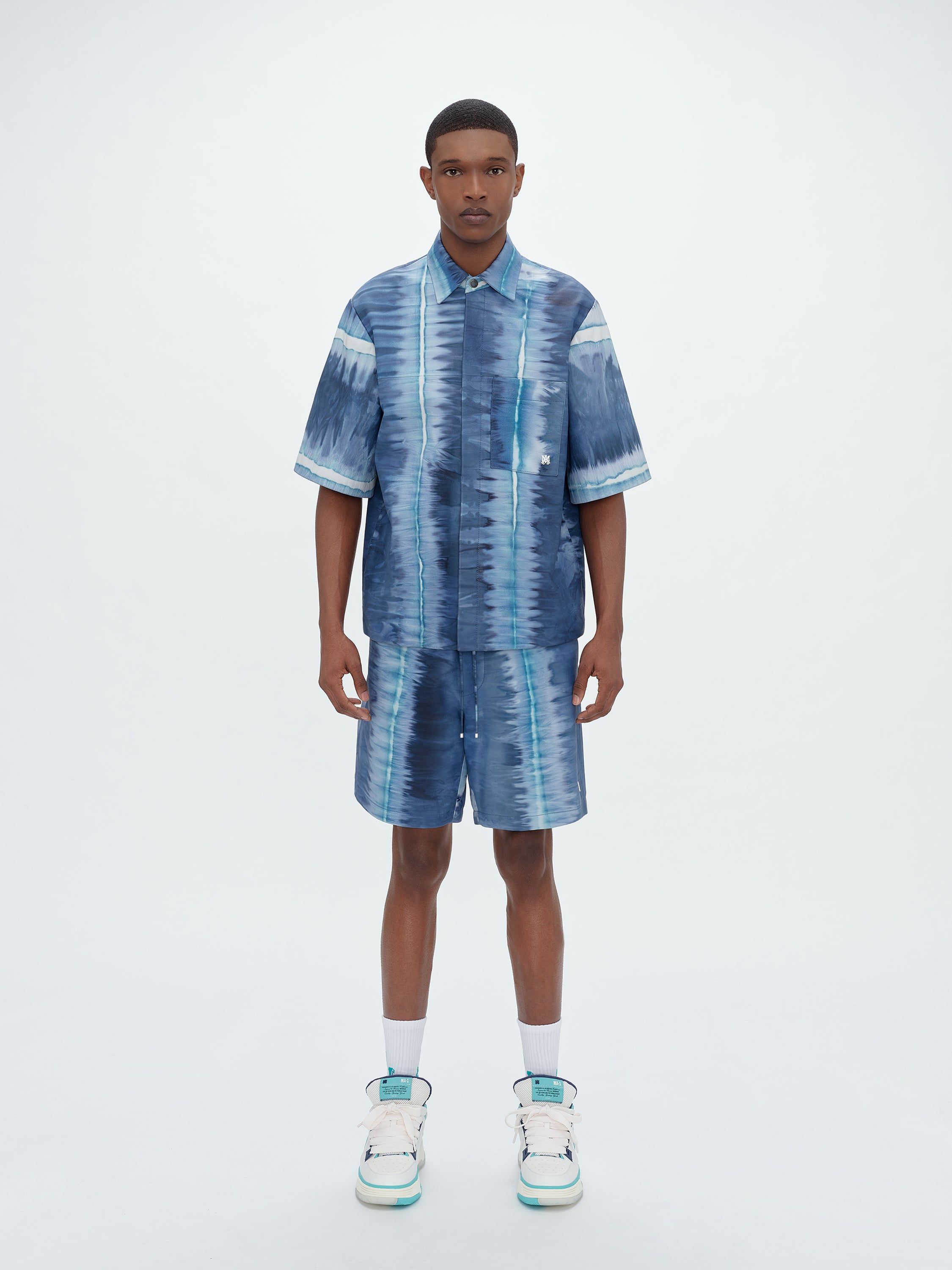 LEATHER TIE DYE OVERSHIRT - BLUE sold by AMIRI product image thumbnail 2