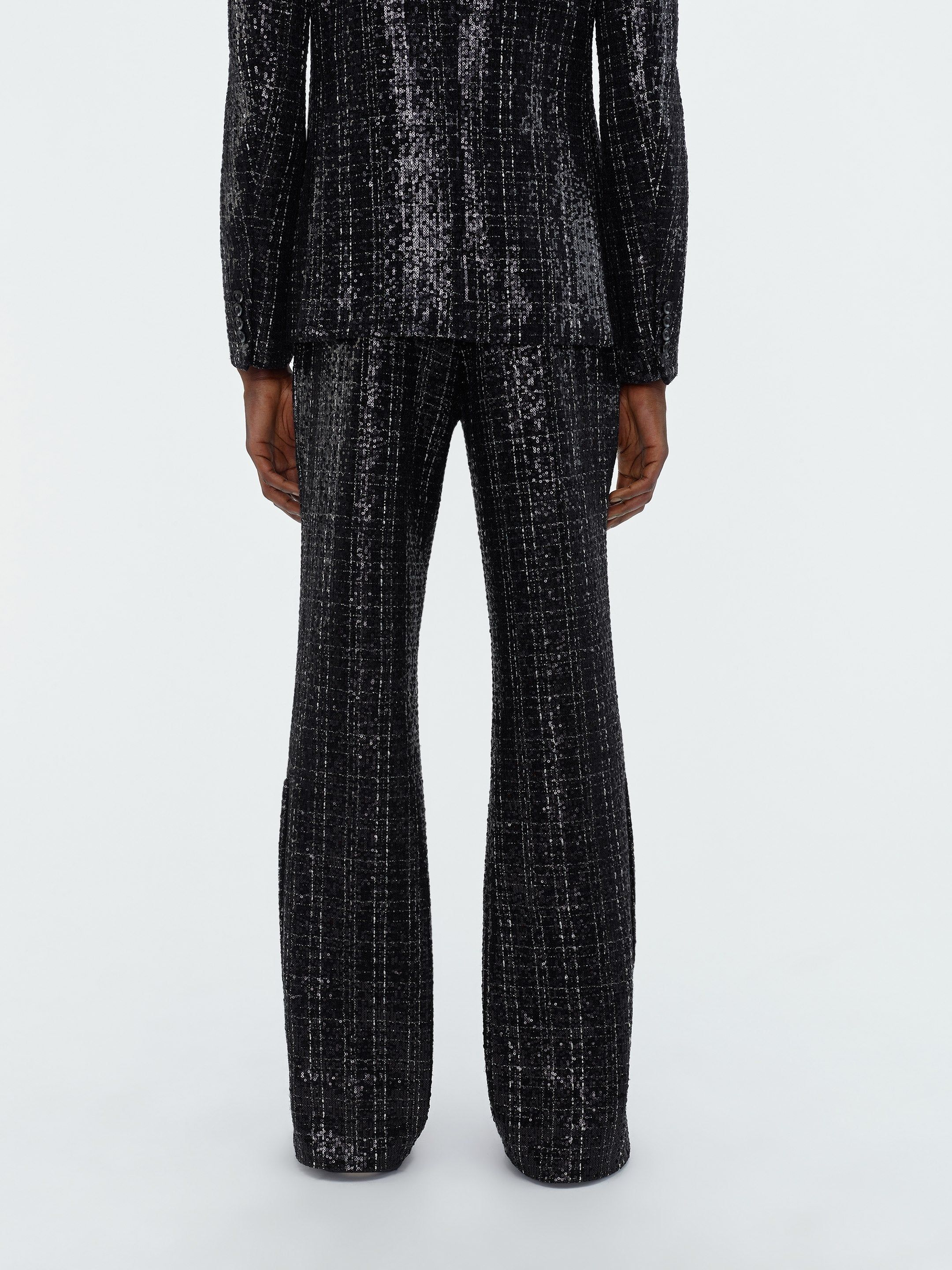SEQUIN BOUCLE KICK FLARE - Black sold by AMIRI product image thumbnail 5