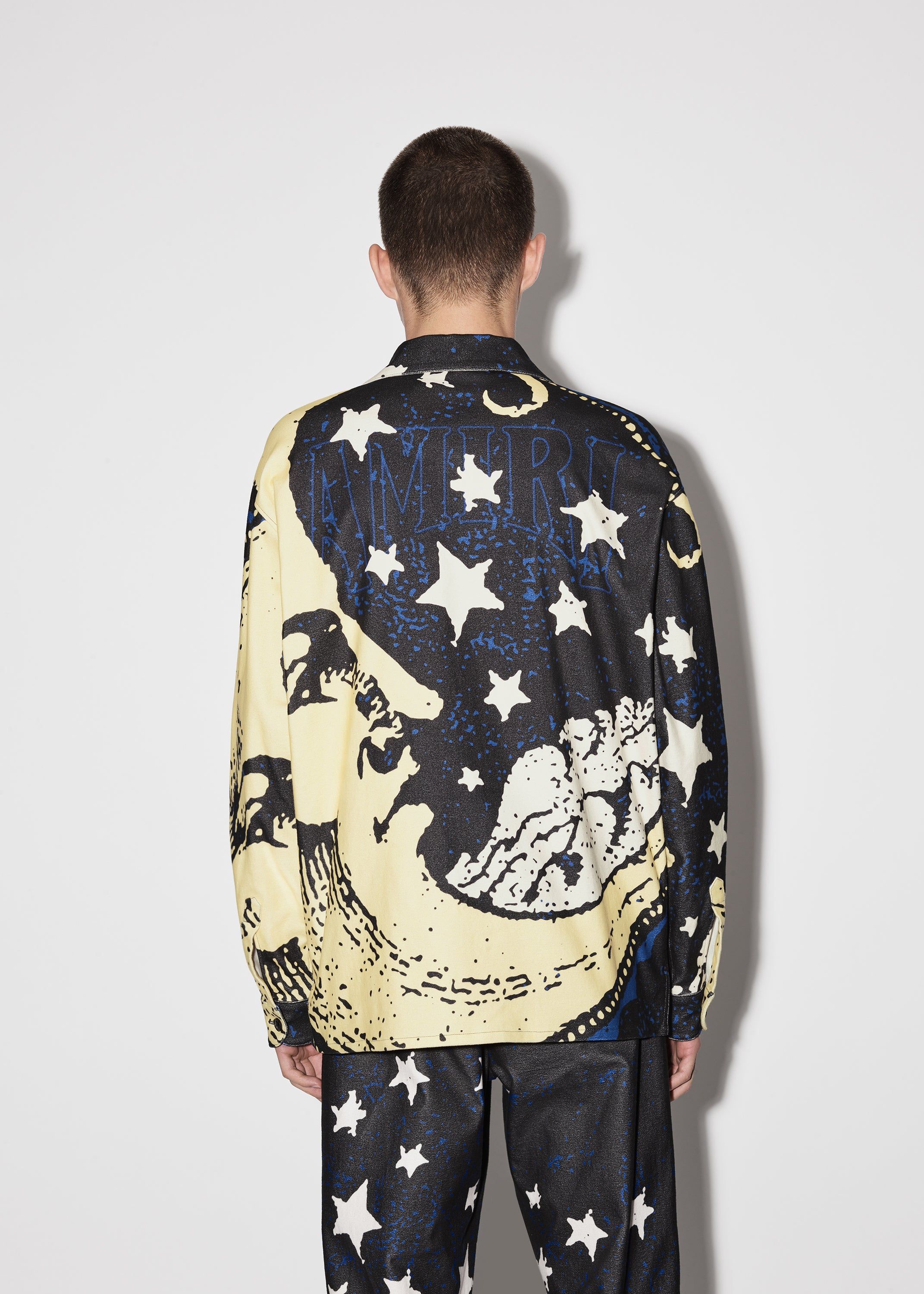 CRESCENT MOON FACE LONG SLEEVE PJ SHIRT - MULTI sold by AMIRI product image thumbnail 4