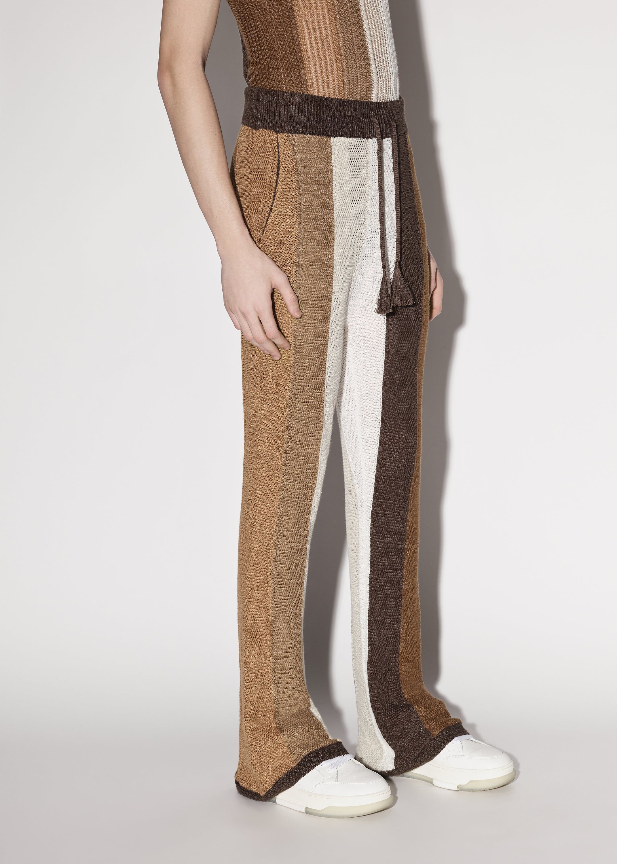 LINEN STRIPE PANT - BROWN sold by AMIRI product image thumbnail 5