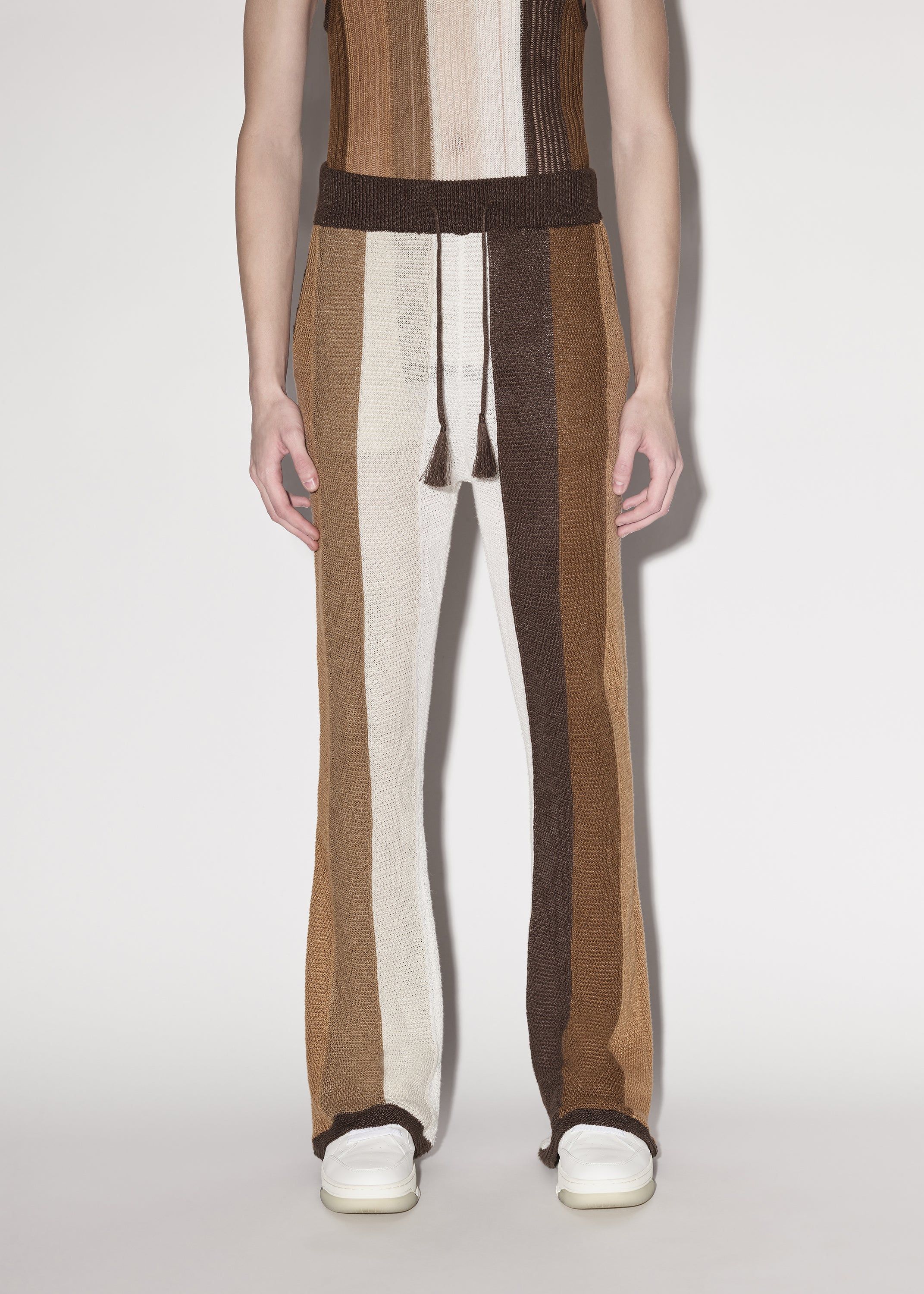 LINEN STRIPE PANT - BROWN sold by AMIRI product image thumbnail 3