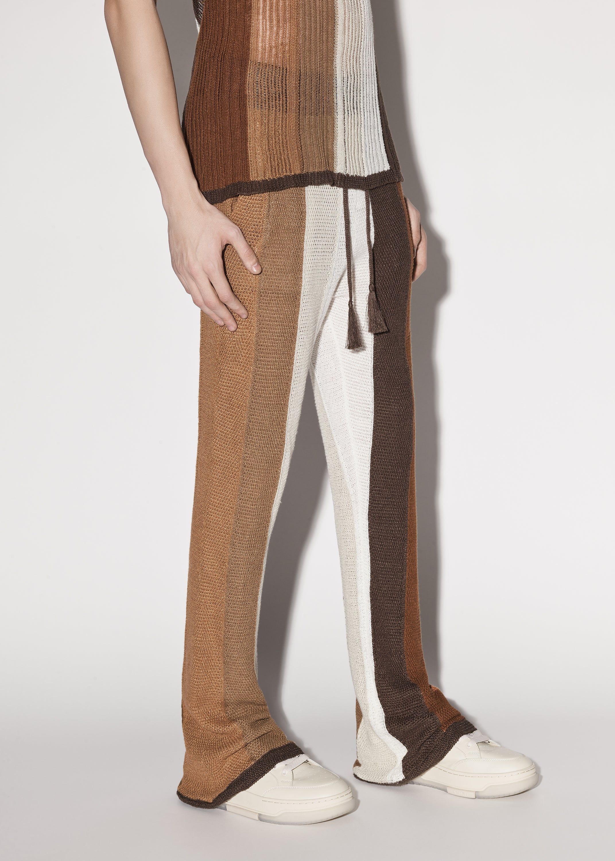 LINEN STRIPE PANT - BROWN sold by AMIRI product image thumbnail 4