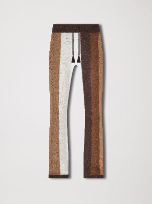 LINEN STRIPE PANT - BROWN made by AMIRI