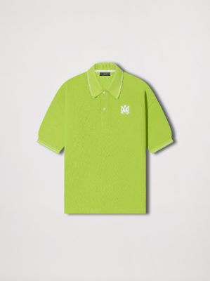 SOLID SHORT SLEEVE POLO - LIME sold by AMIRI