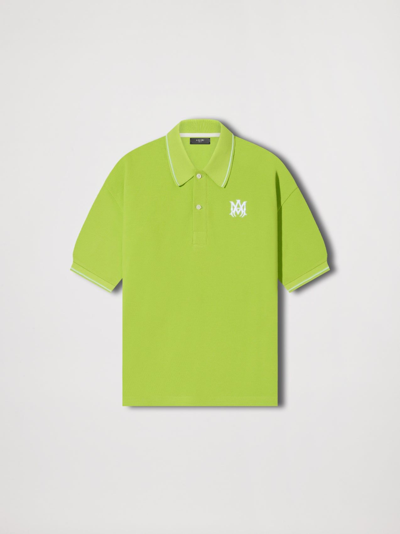 SOLID SHORT SLEEVE POLO - LIME sold by AMIRI