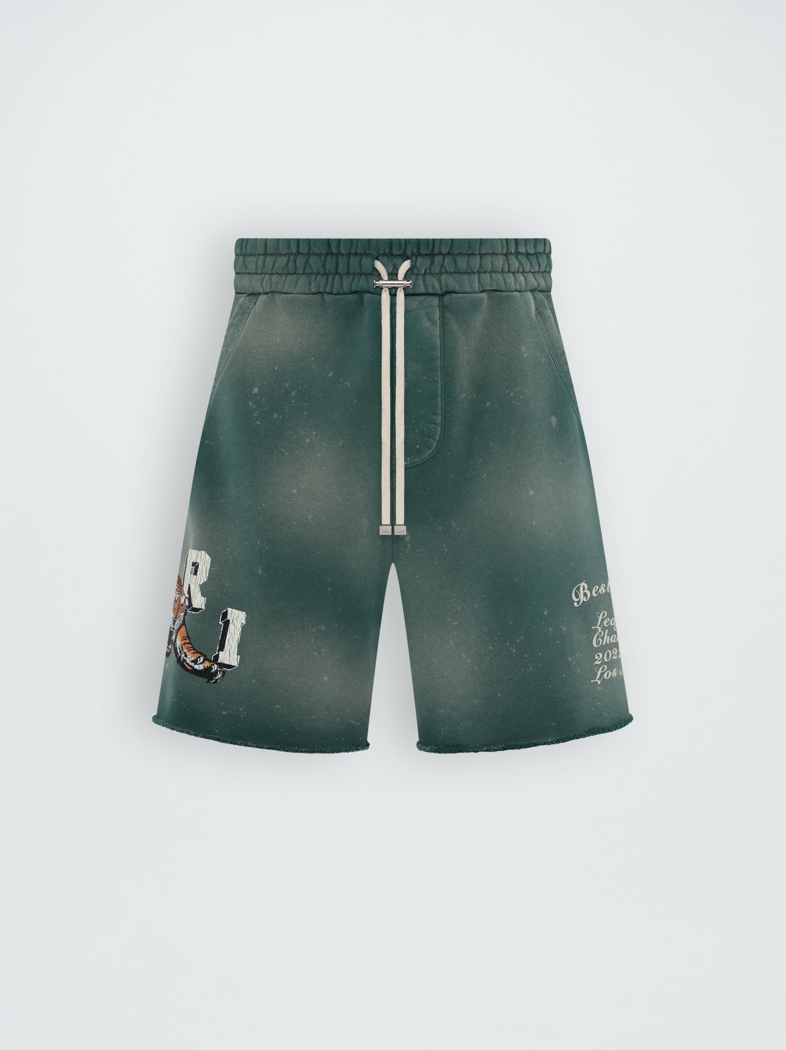 VINTAGE TIGER SWEATSHORT - GREEN sold by AMIRI